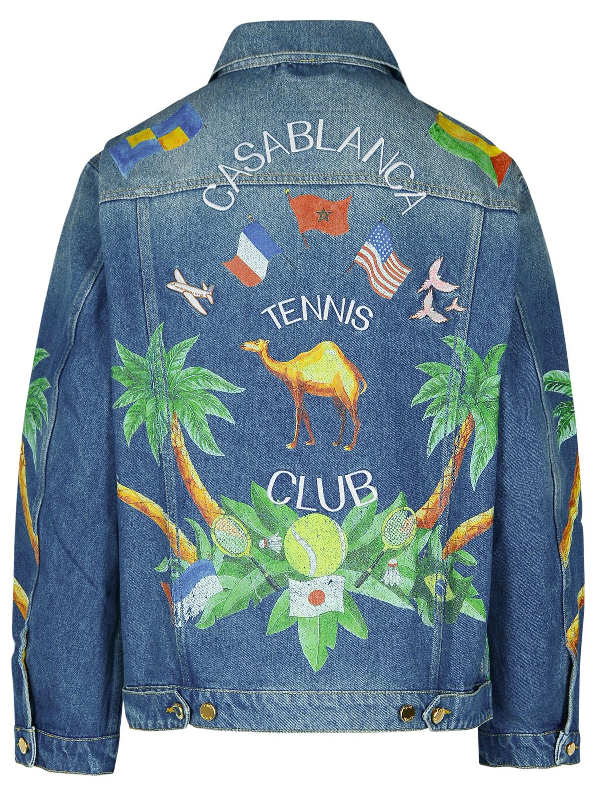 Shop Casablanca Blue Denim Jacket