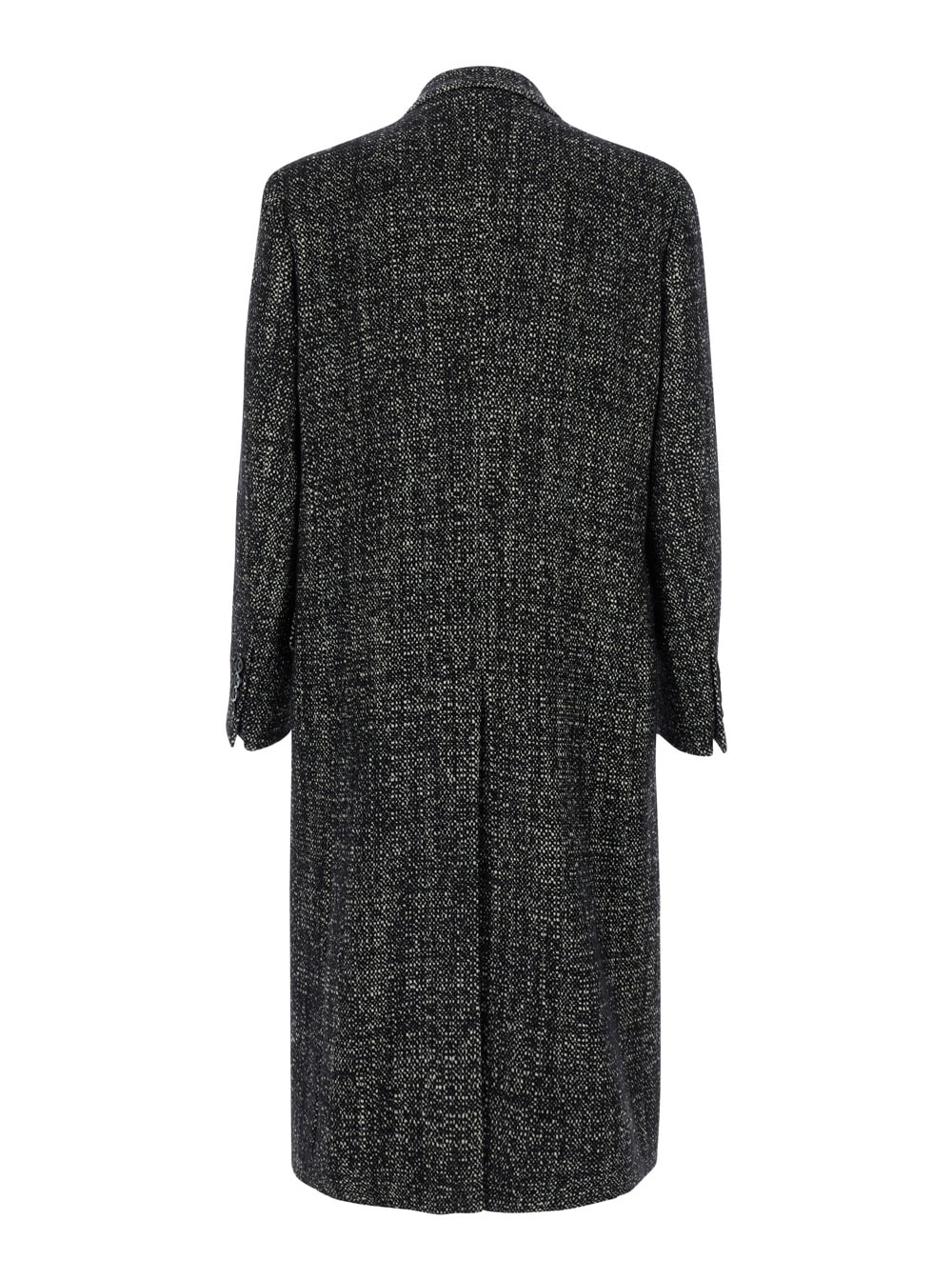 Dolce & Gabbana Double-breasted Long Coat Side Pockets In Animal Print