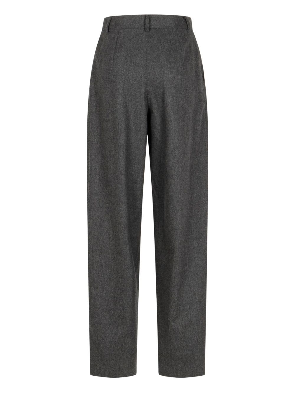 Emporio Armani Trousers Checked Wool Pleated Front In Gray