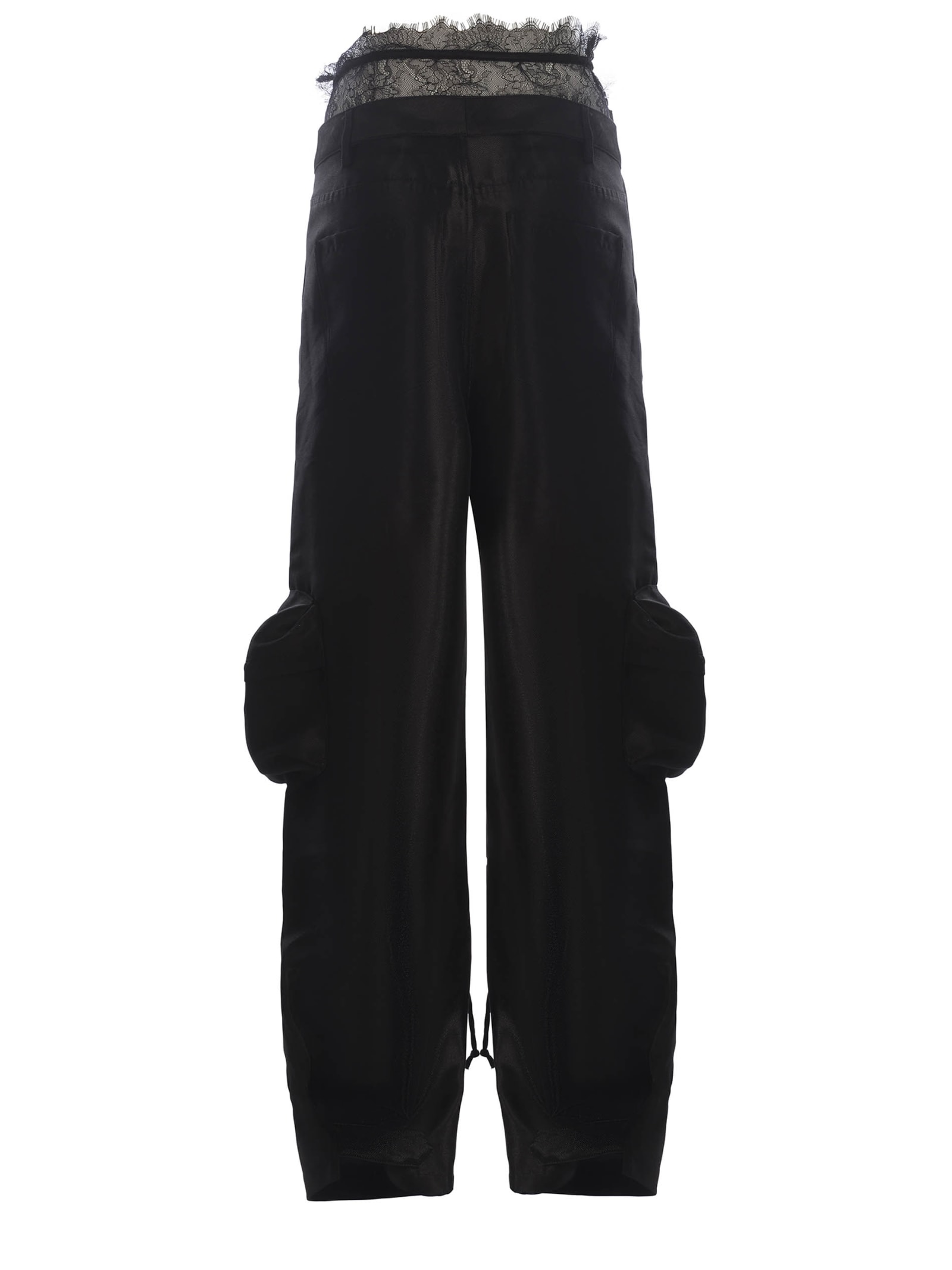Shop Rotate Birger Christensen Trousers Rotate Made Of Viscosa Blend In Nero