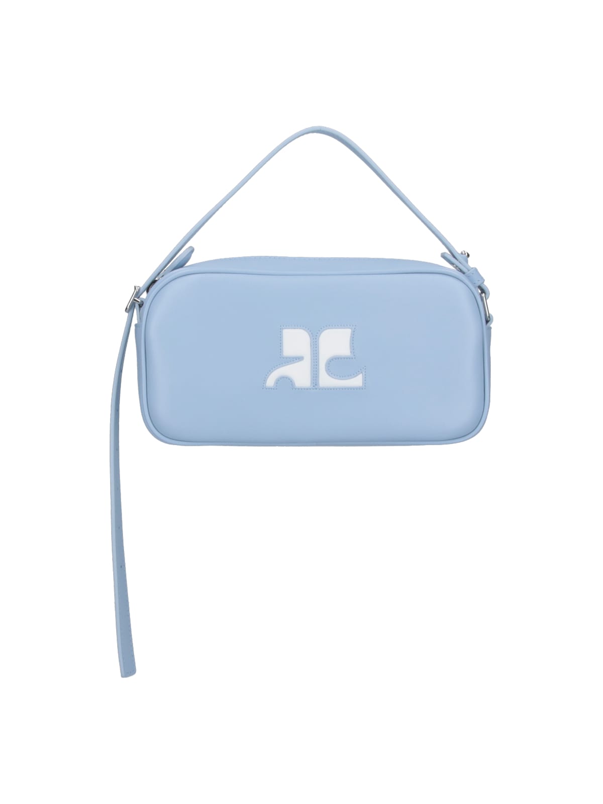 Shop Courrèges Reedition Baguette Shoulder Bag In Light Blue