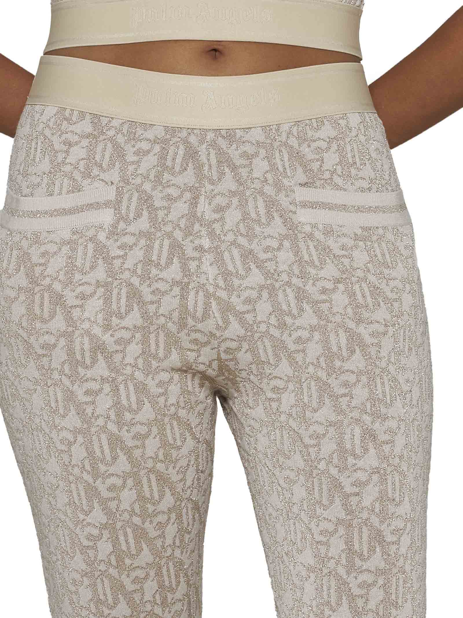 Shop Palm Angels Pants In Off White Beige