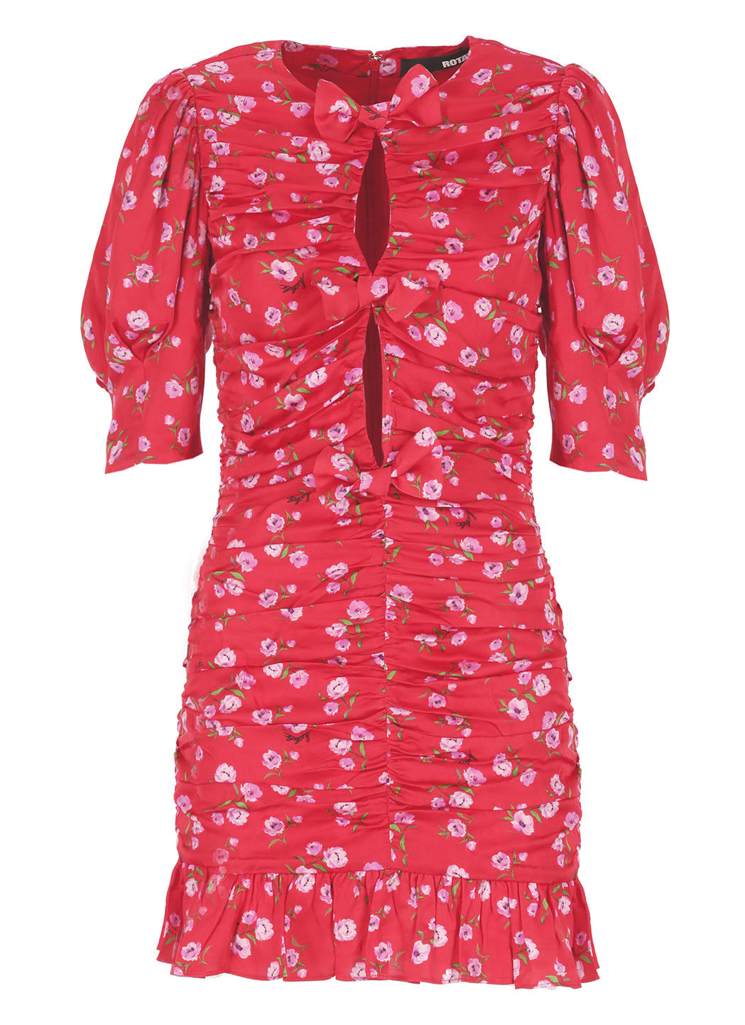 Shop Rotate Birger Christensen Viscose Mini Dress In Red
