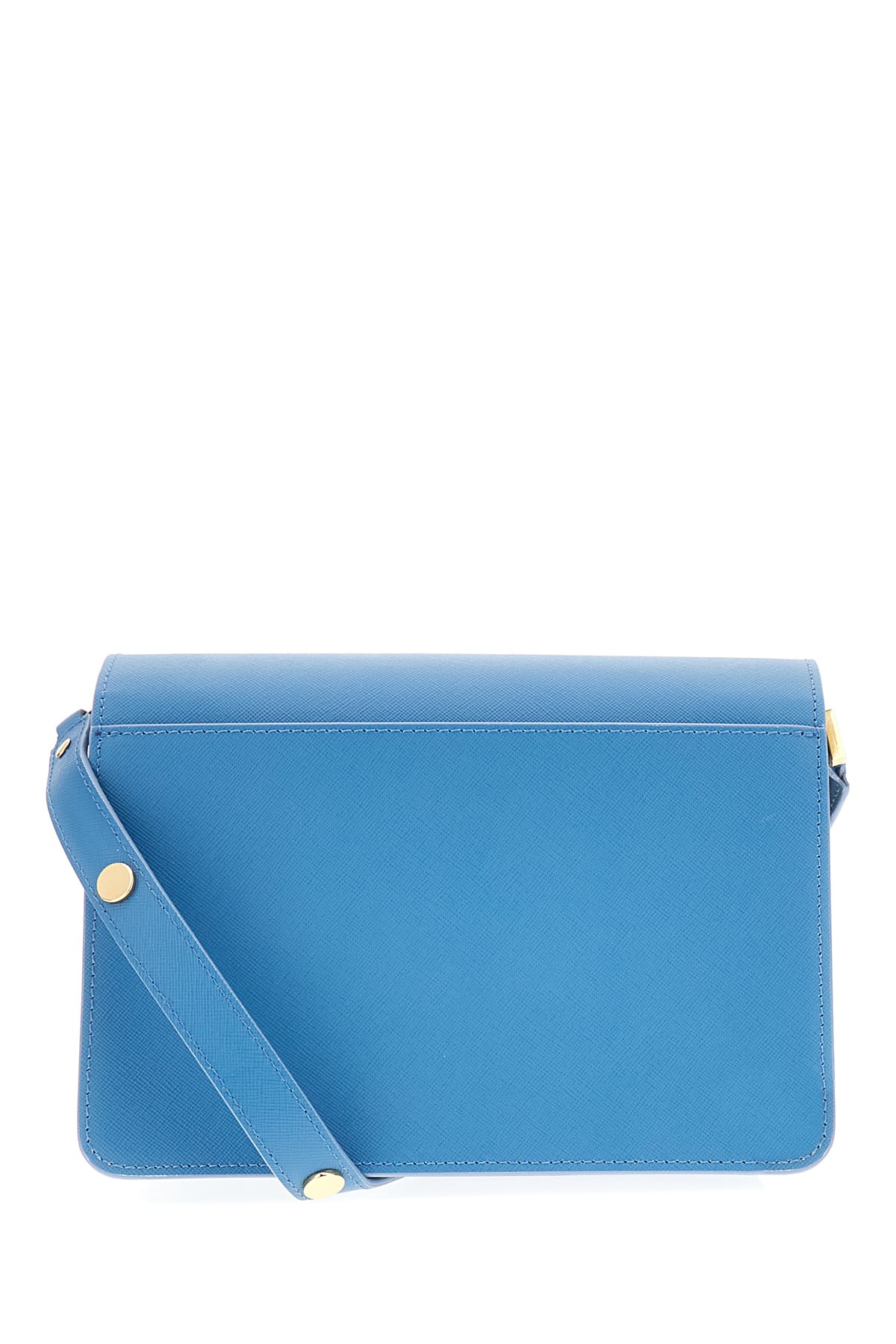 Shop Marni Light-blue Leather Trunk Crossbody Bag In Z671b