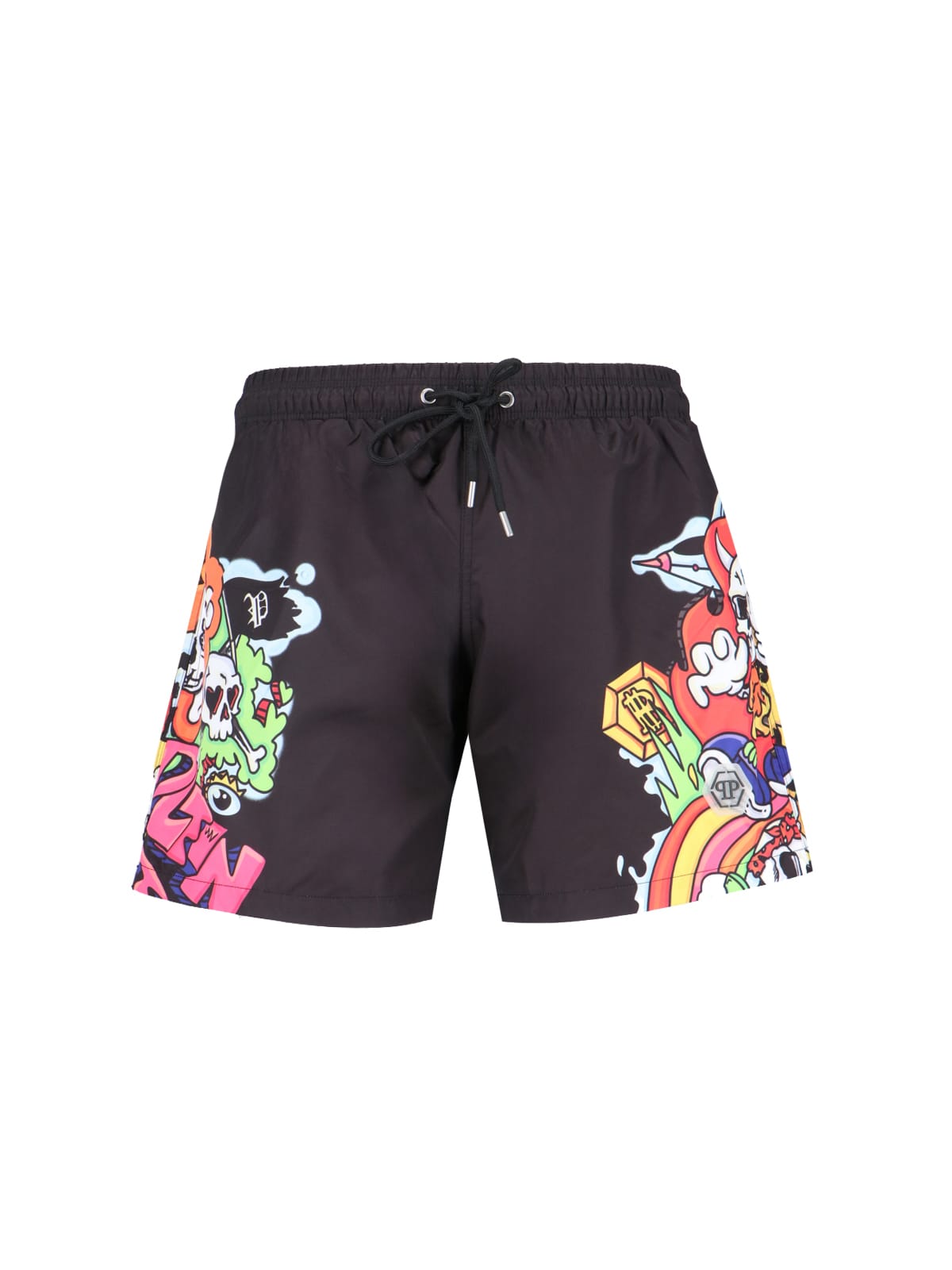 Shop Philipp Plein Swim Shorts In Black