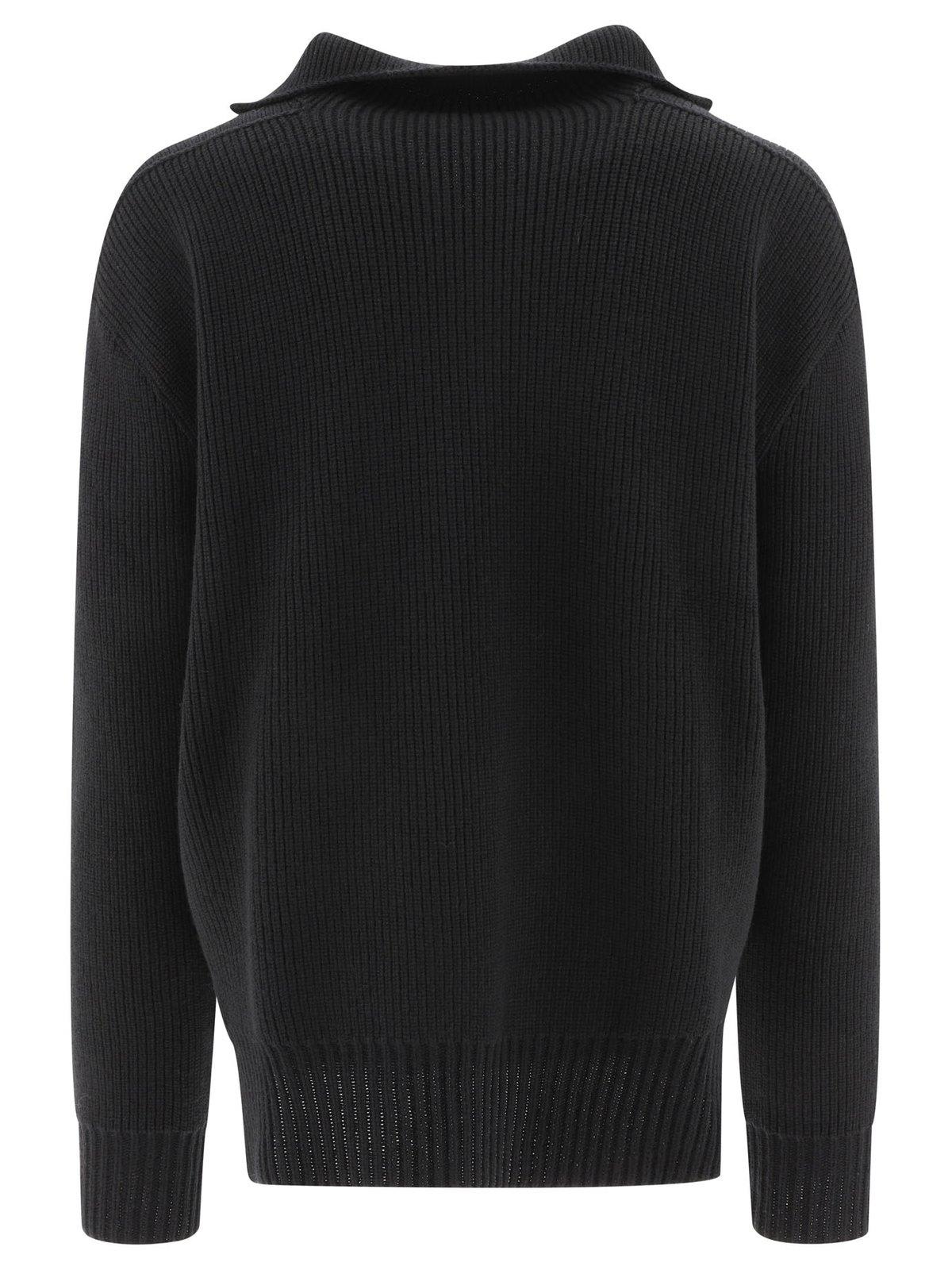 Shop Rick Owens High-neck Knitted Jumper In Black