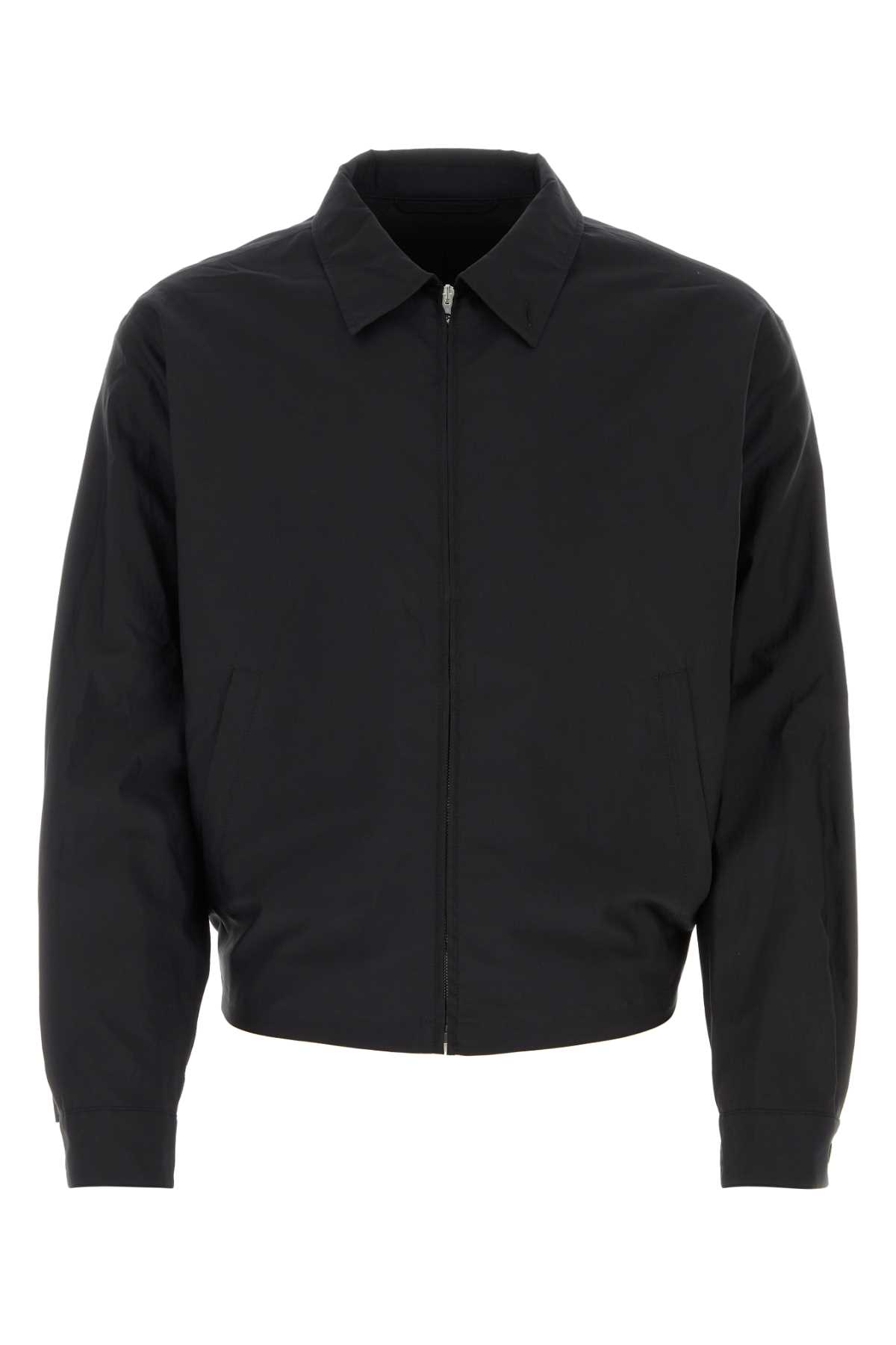 Shop Lemaire Black Cotton Blend Jacket