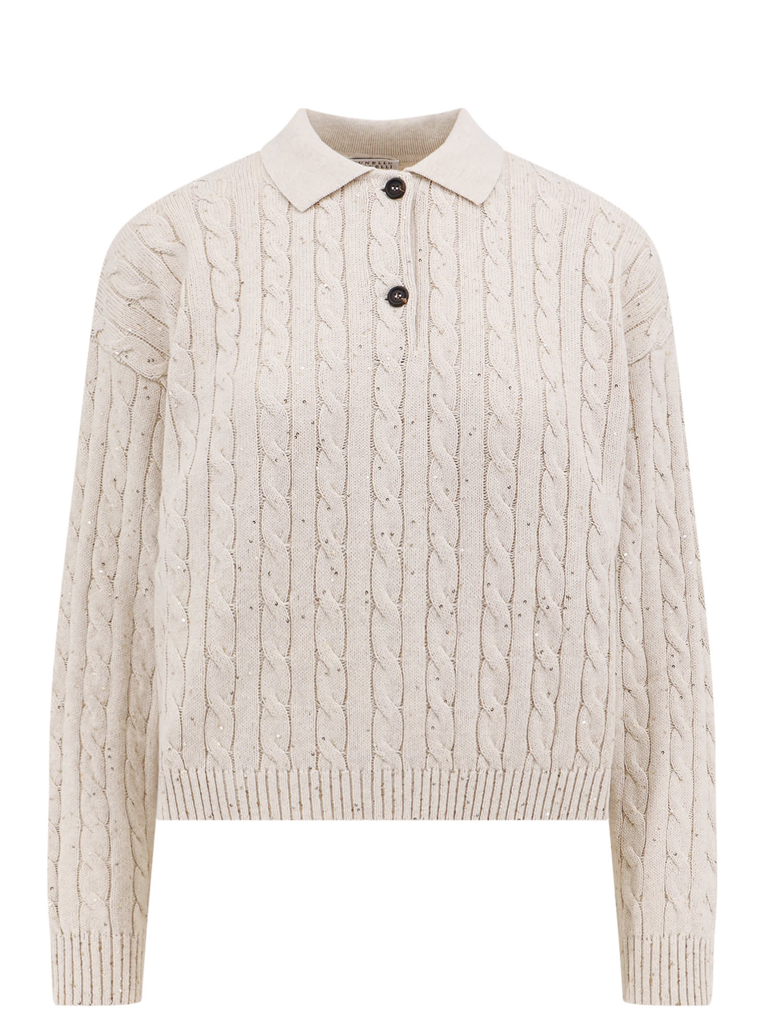 Shop Brunello Cucinelli Polo Shirt In Ivory