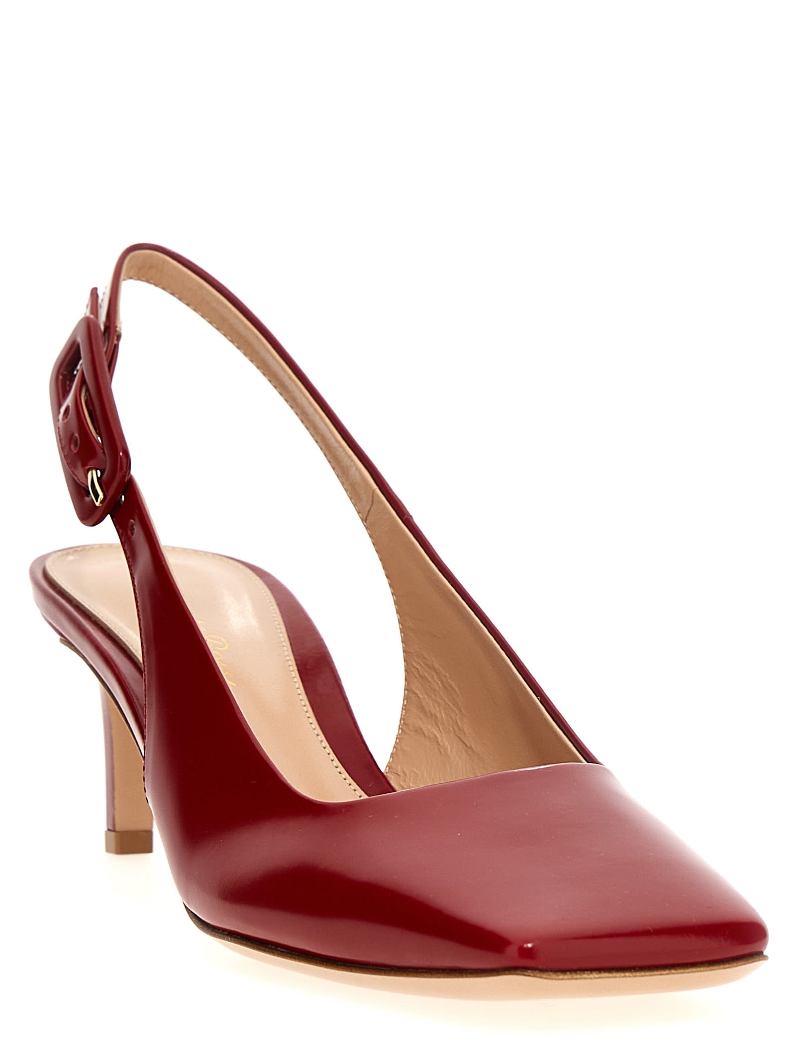 Gianvito Rossi Stiletto Heel 'ric' Slingbacks In Red