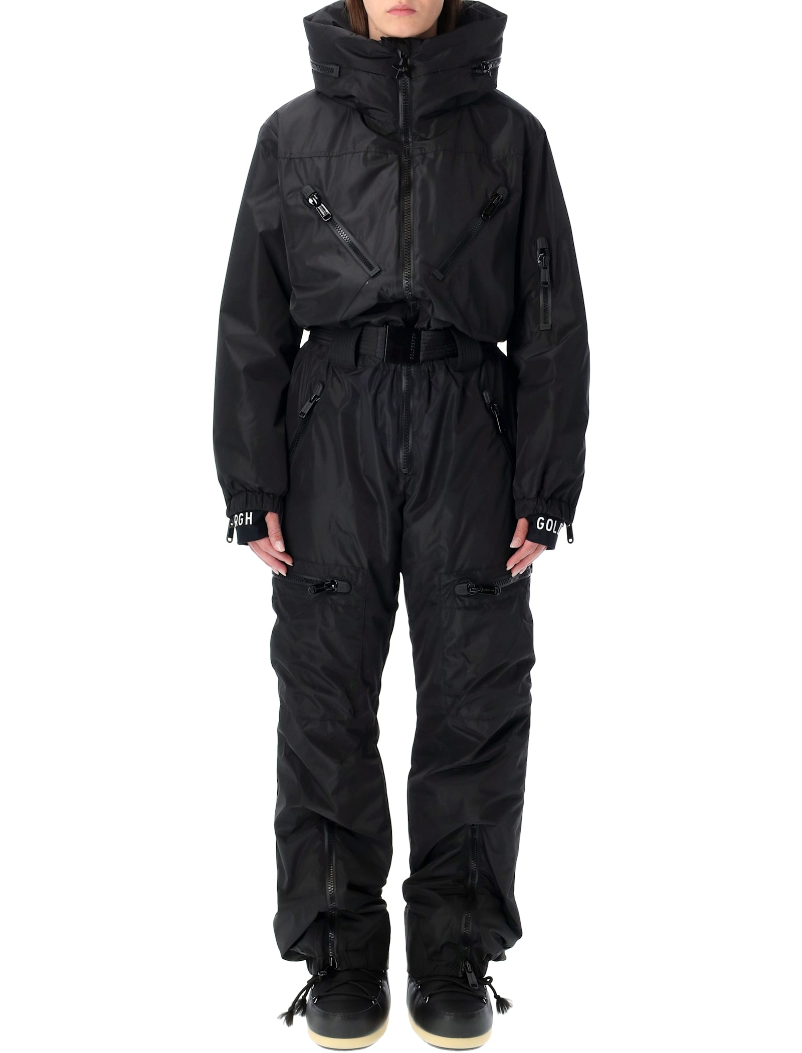 Goldbergh Discover Padded Ski Suit With Belt In Black