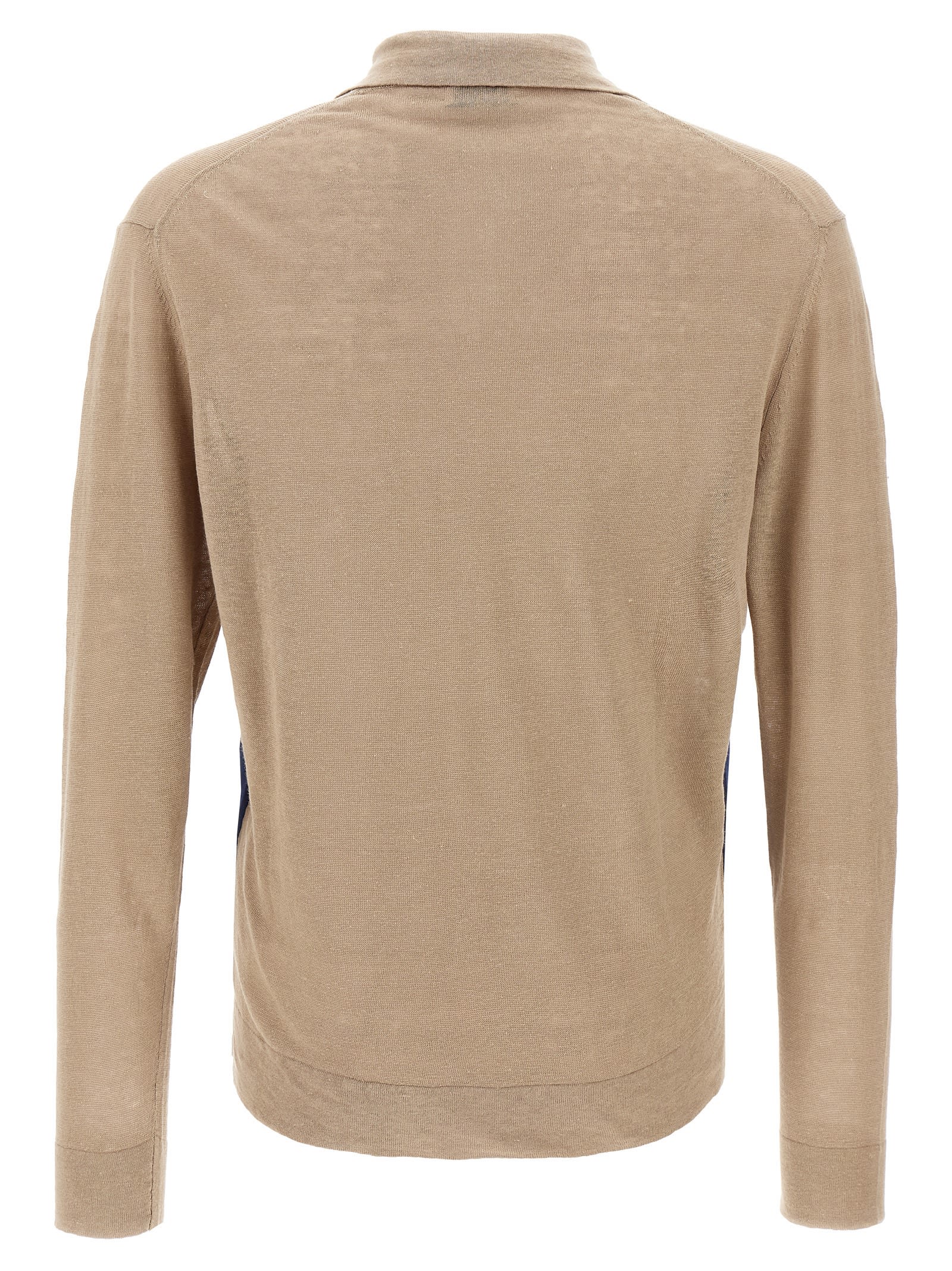 Ballantyne Beige Argyle Polo In Beige
