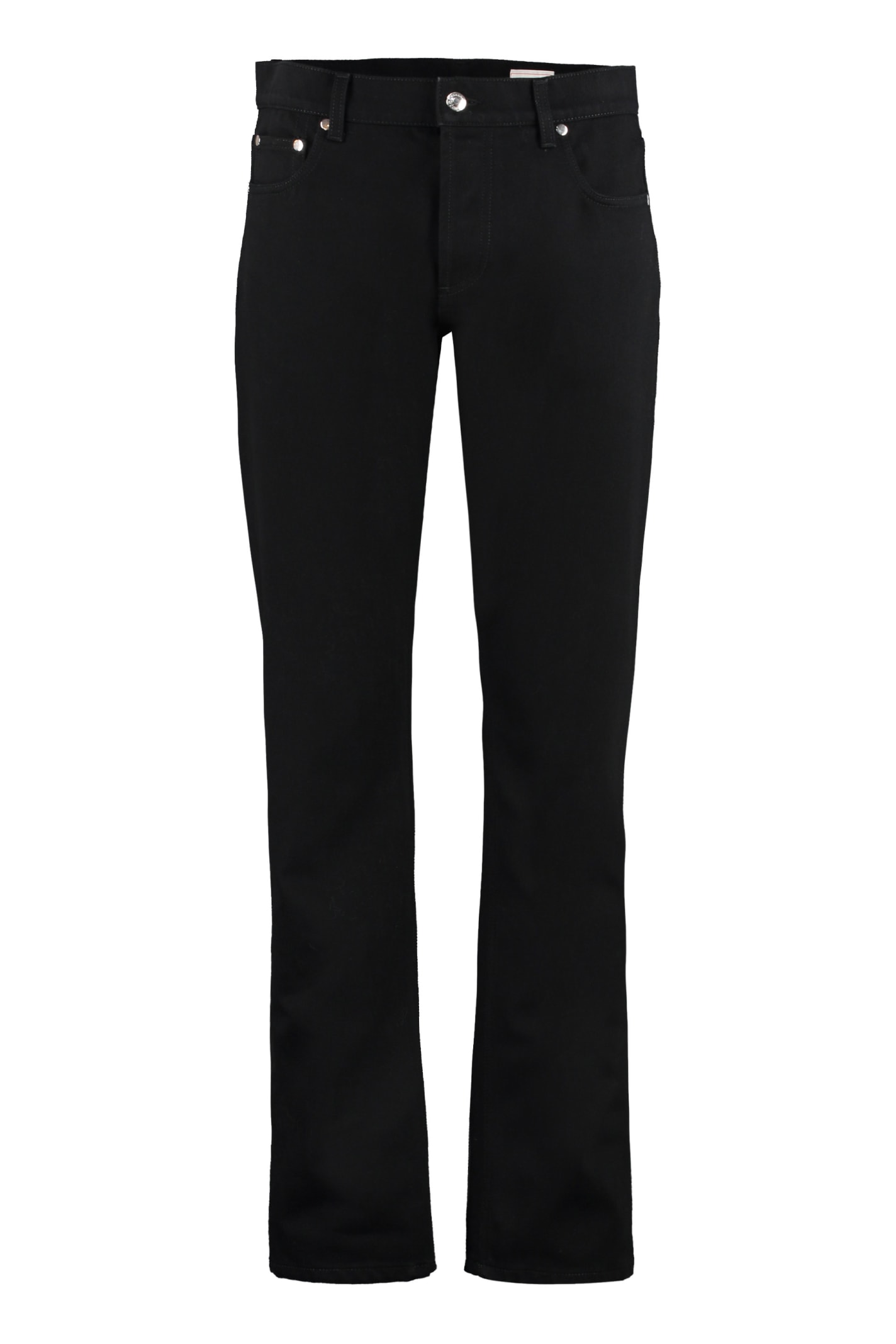 Shop Alexander Mcqueen 5-pocket Slim Fit Jeans In Black