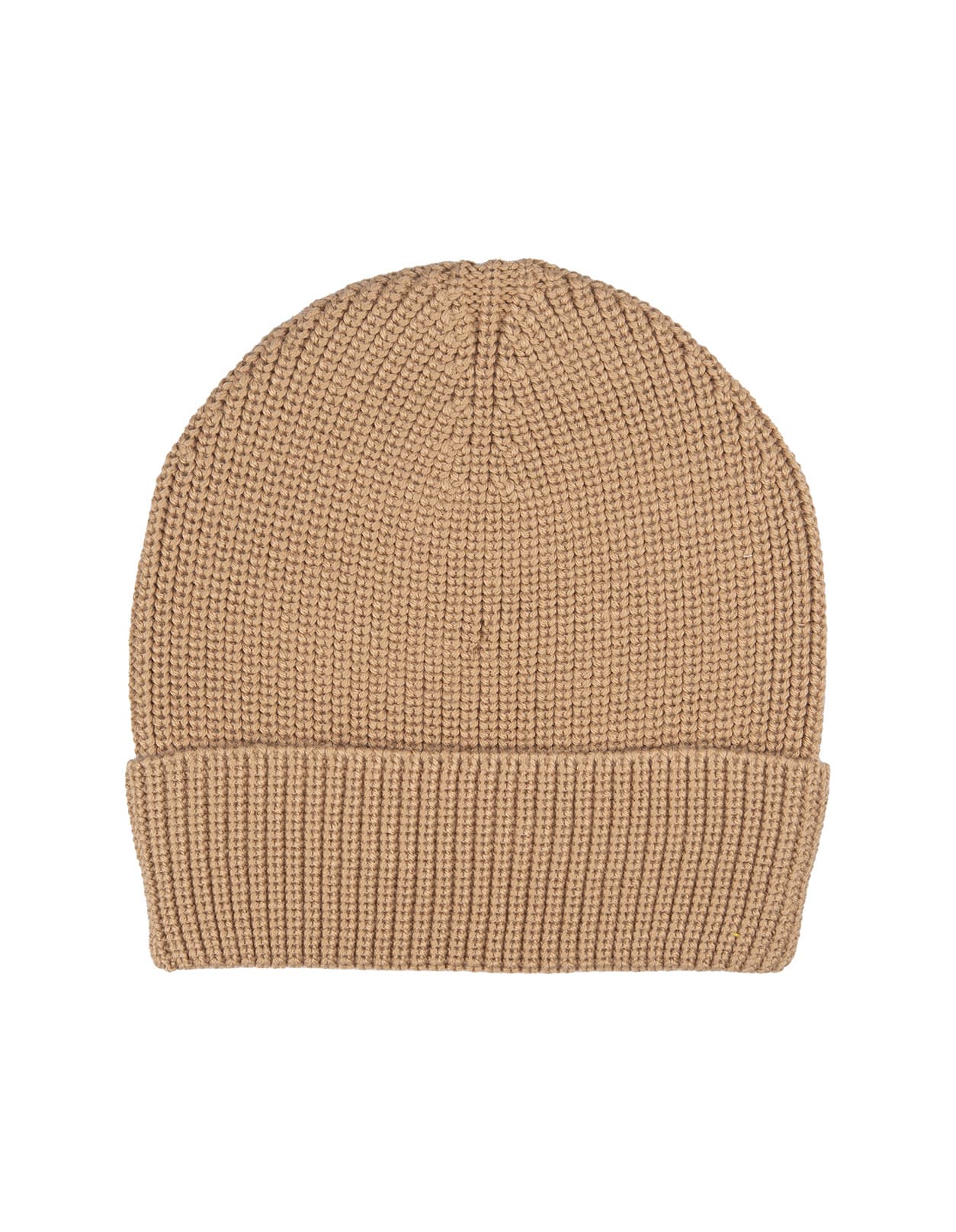 Barrow Sand Ribbed Knitted Beanie In Brown