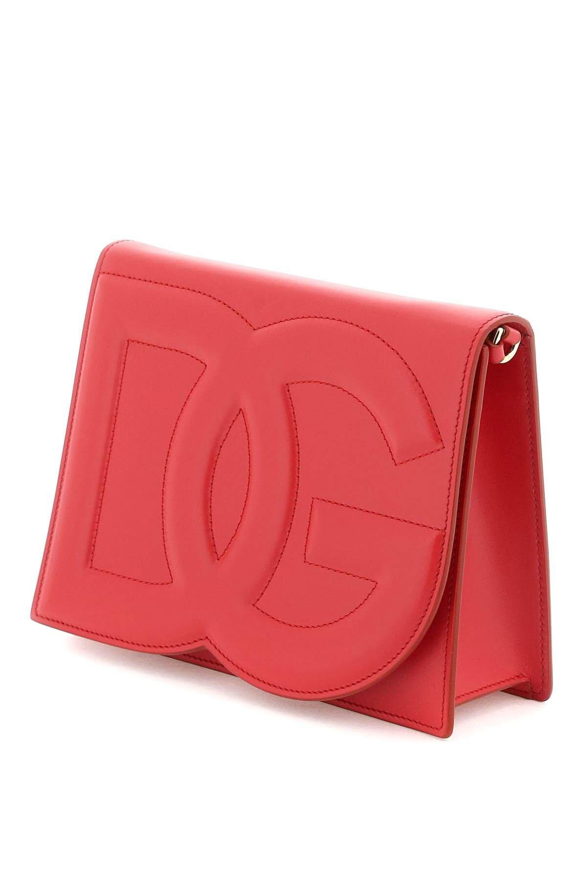 Dolce & Gabbana Leather Crossbody Bag In Red