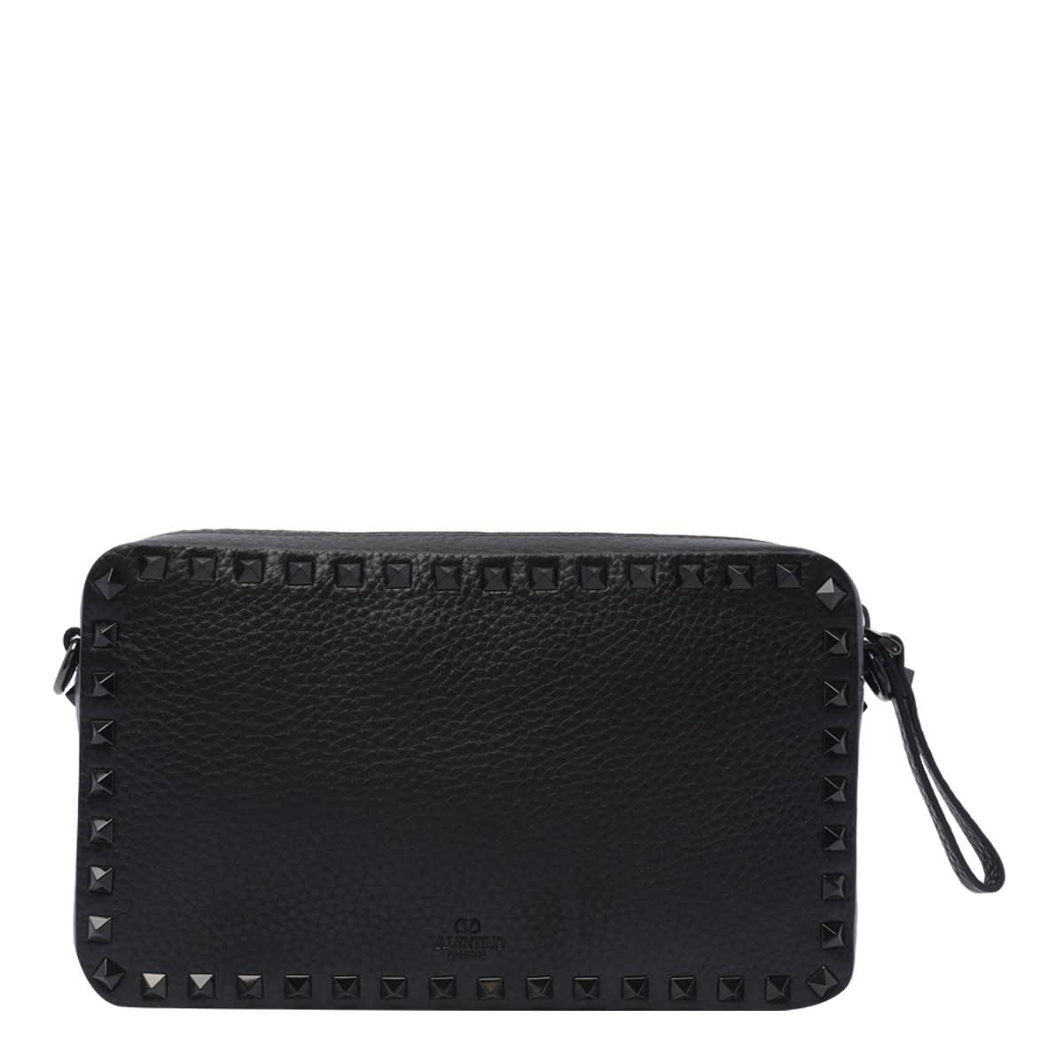 Shop Valentino Rockstud Crossbody Bag In Black