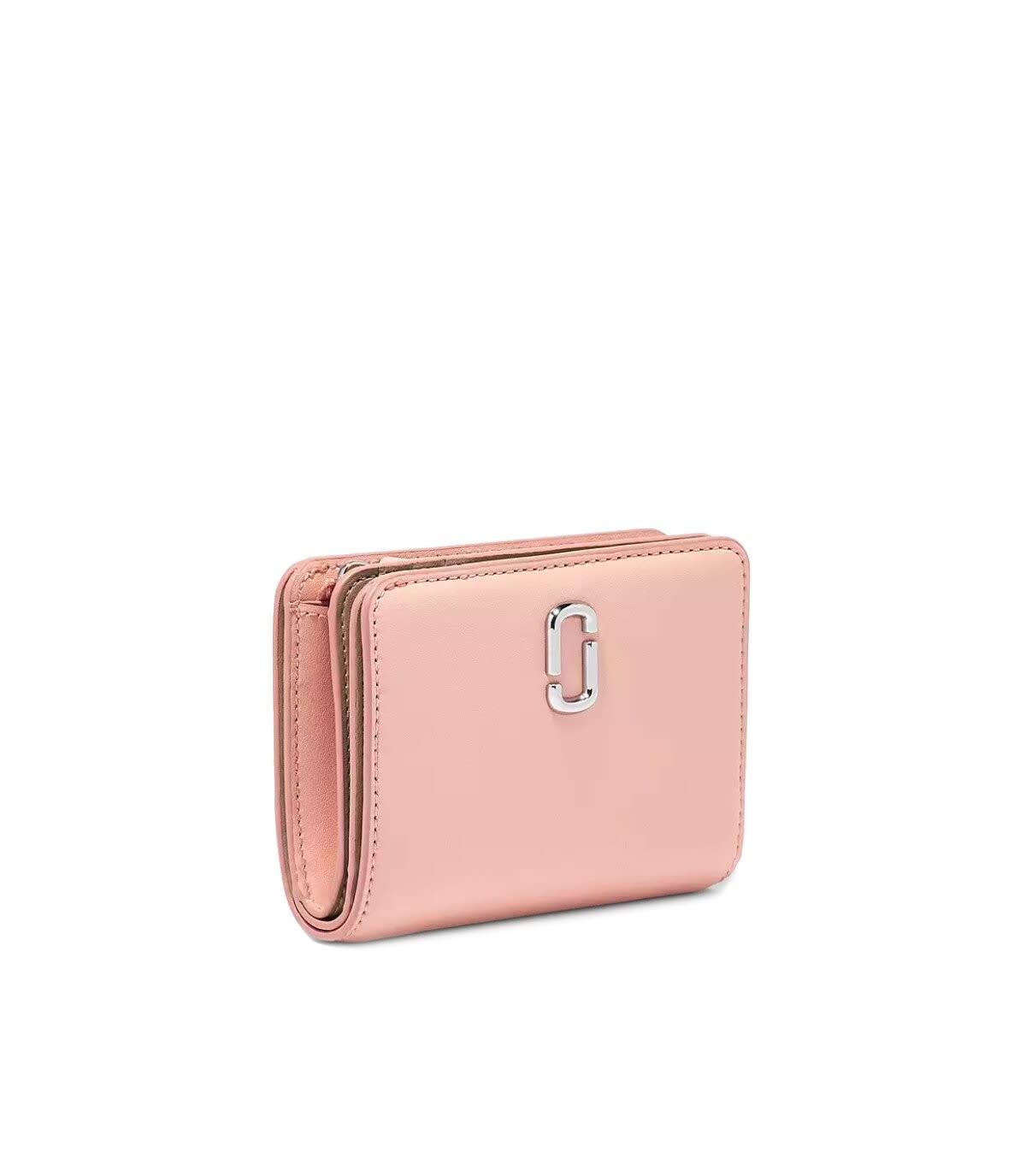 Shop Marc Jacobs The J Marc Mini Compact Pink Wallet In Rose
