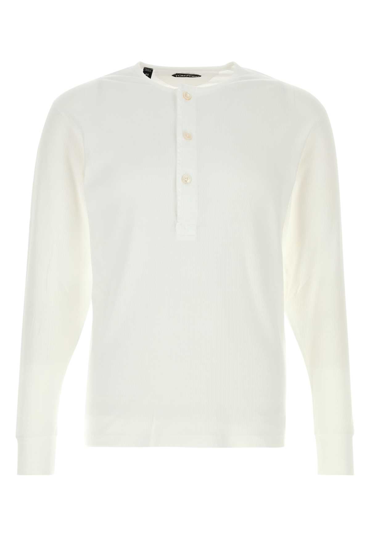 White Stretch Cotton T-shirt