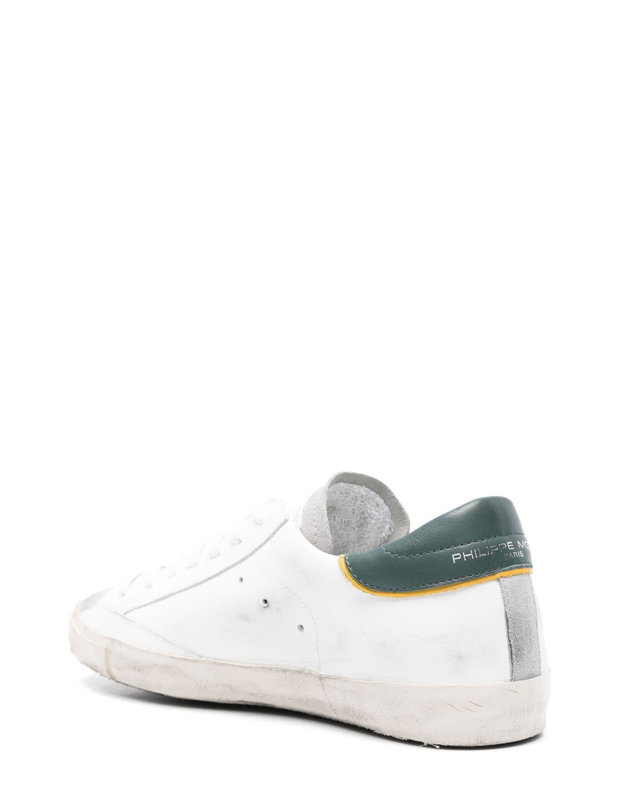 PHILIPPE MODEL WHITE AND GREEN PRSX SNEAKERS 