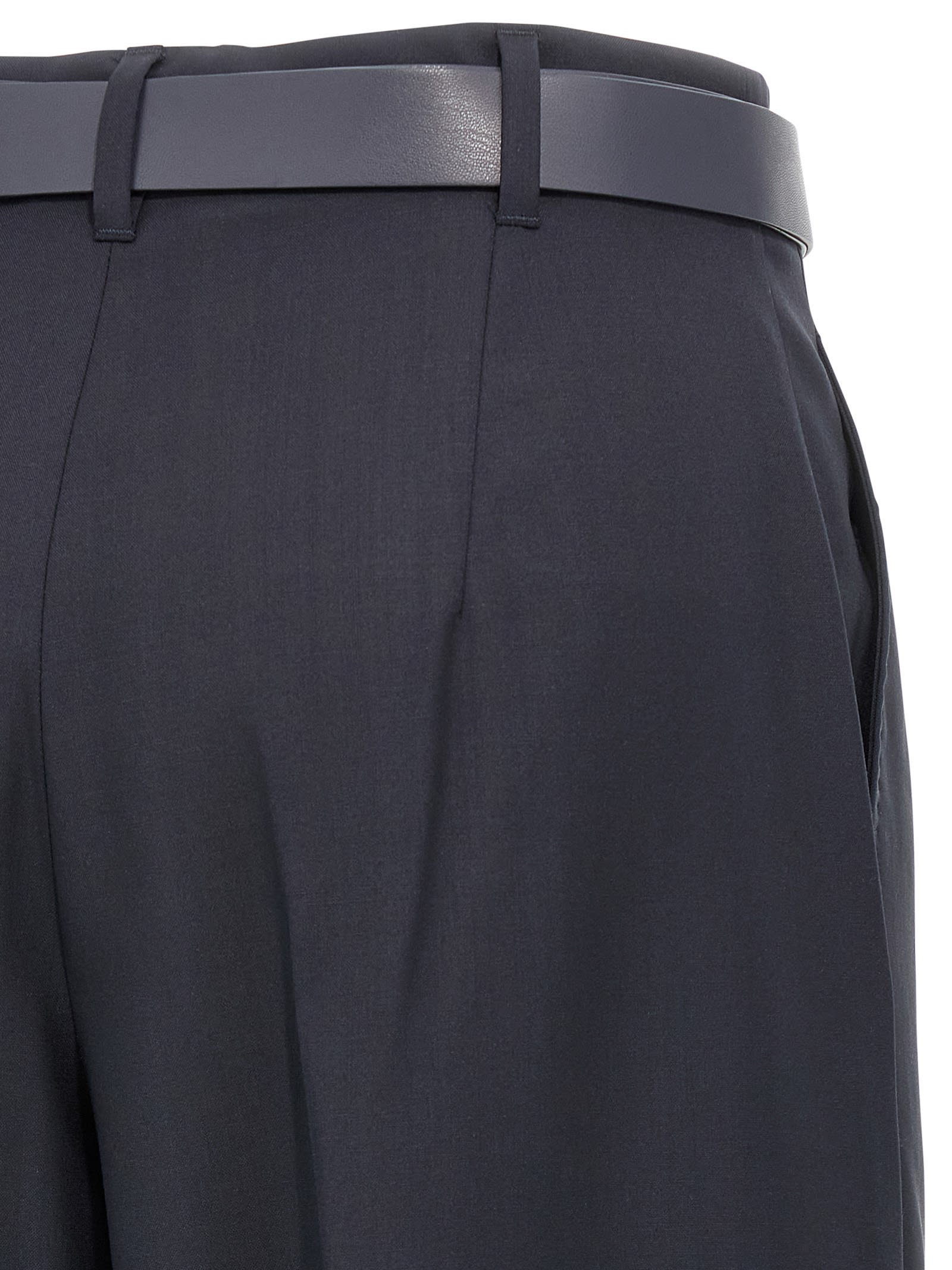 Max Mara Bergamo Pants Blue In Black
