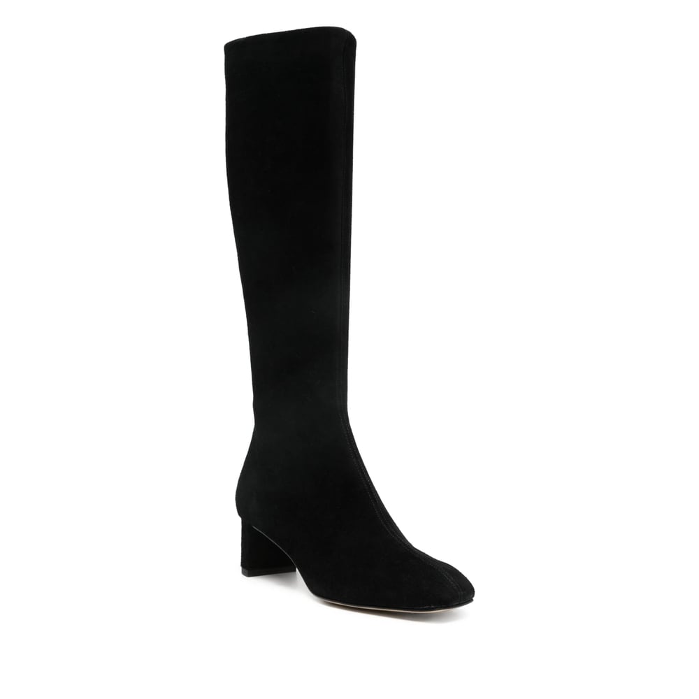 Aeyde Marty 50 Suede Knee-high Boots In Black