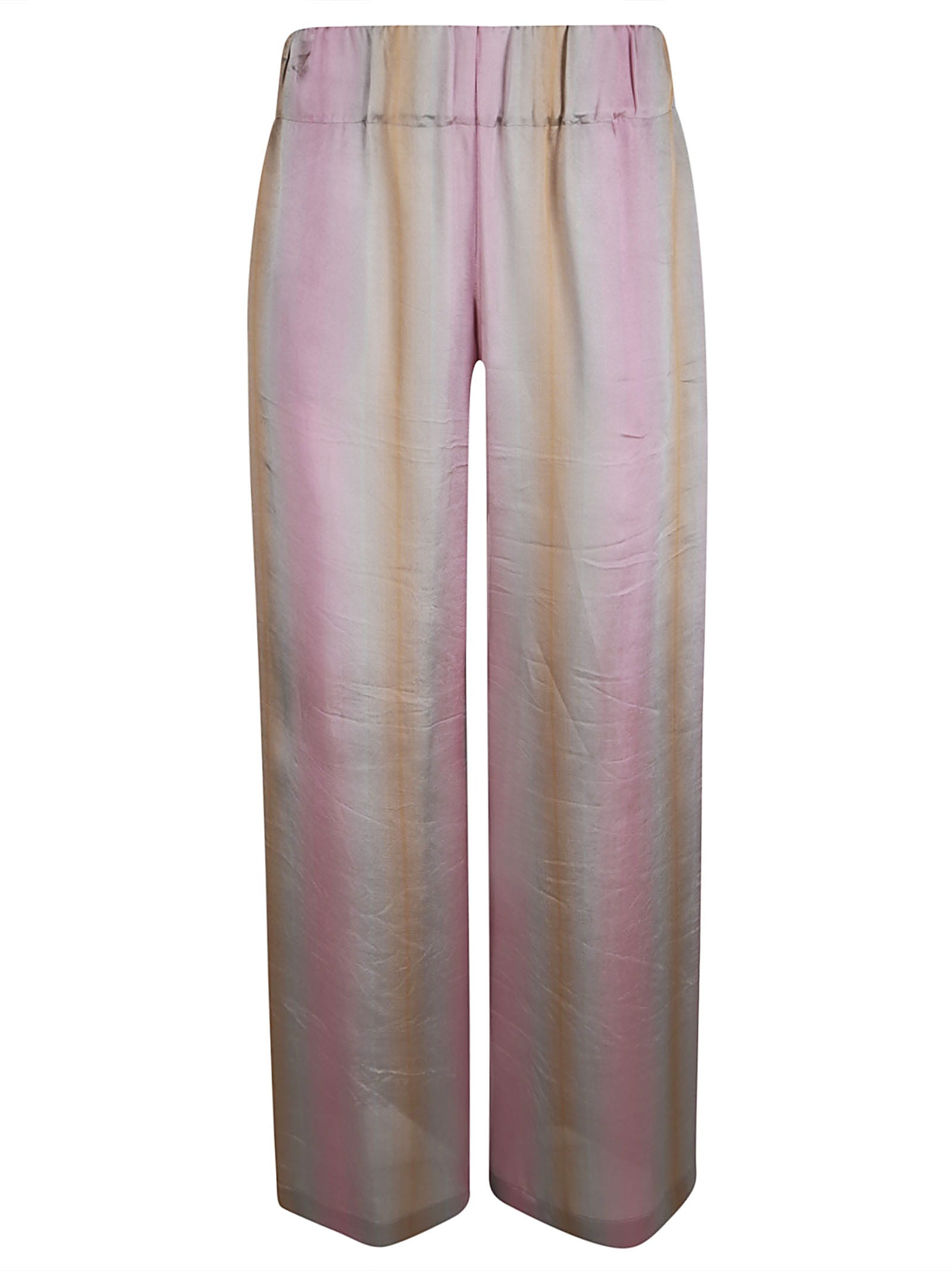 Shop Aspesi High Straight Waist Trousers In Multicolor