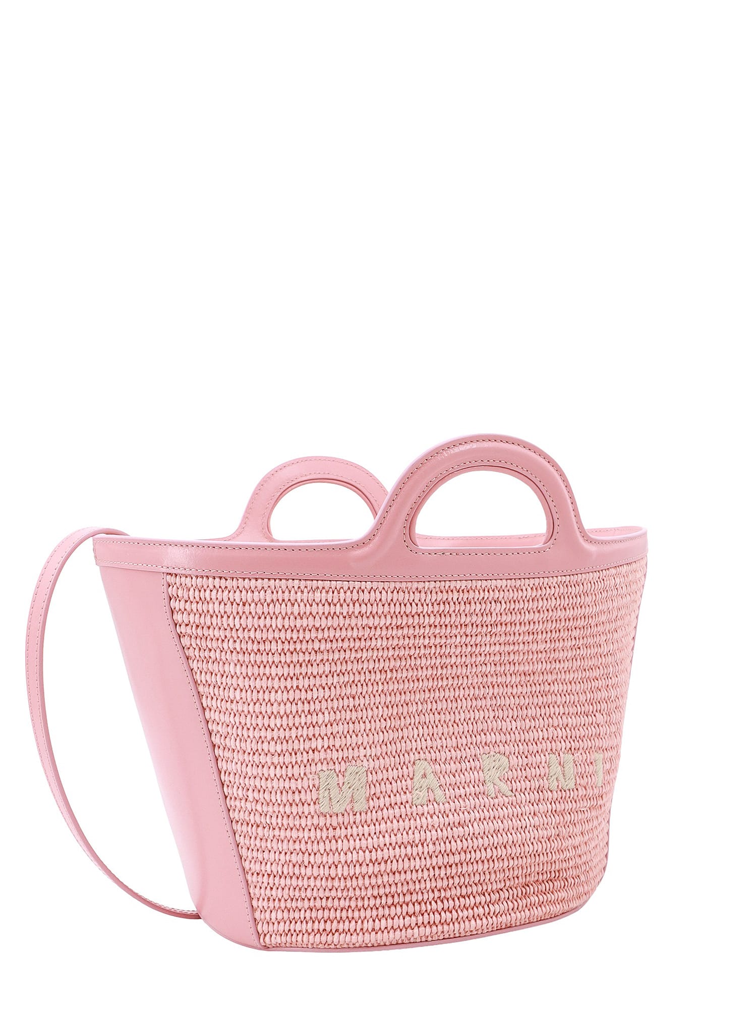 Shop Marni Tropicalia Handbag In Light Pink/light Pink
