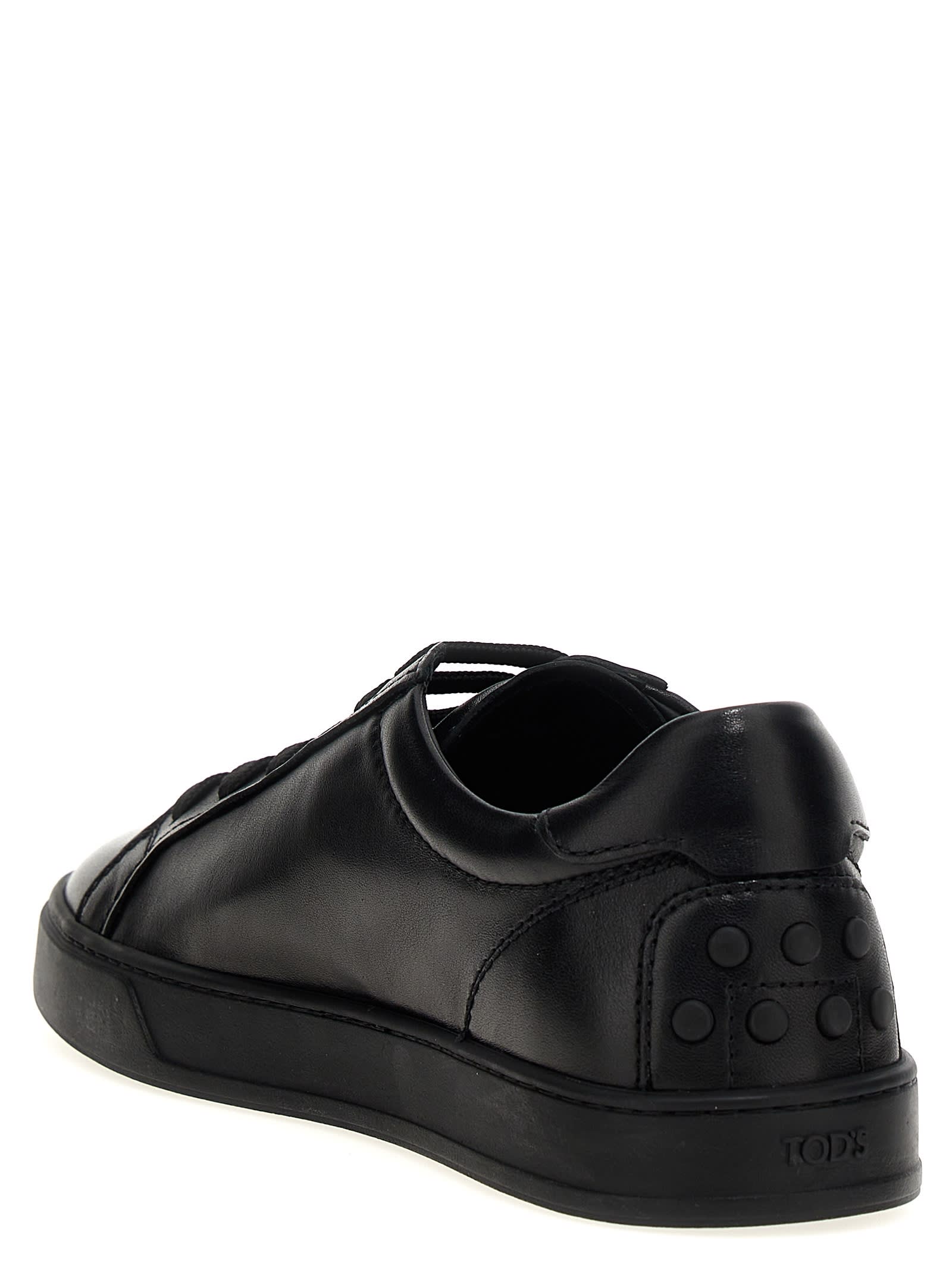 Shop Tod's Leather Sneakers In Altraversione