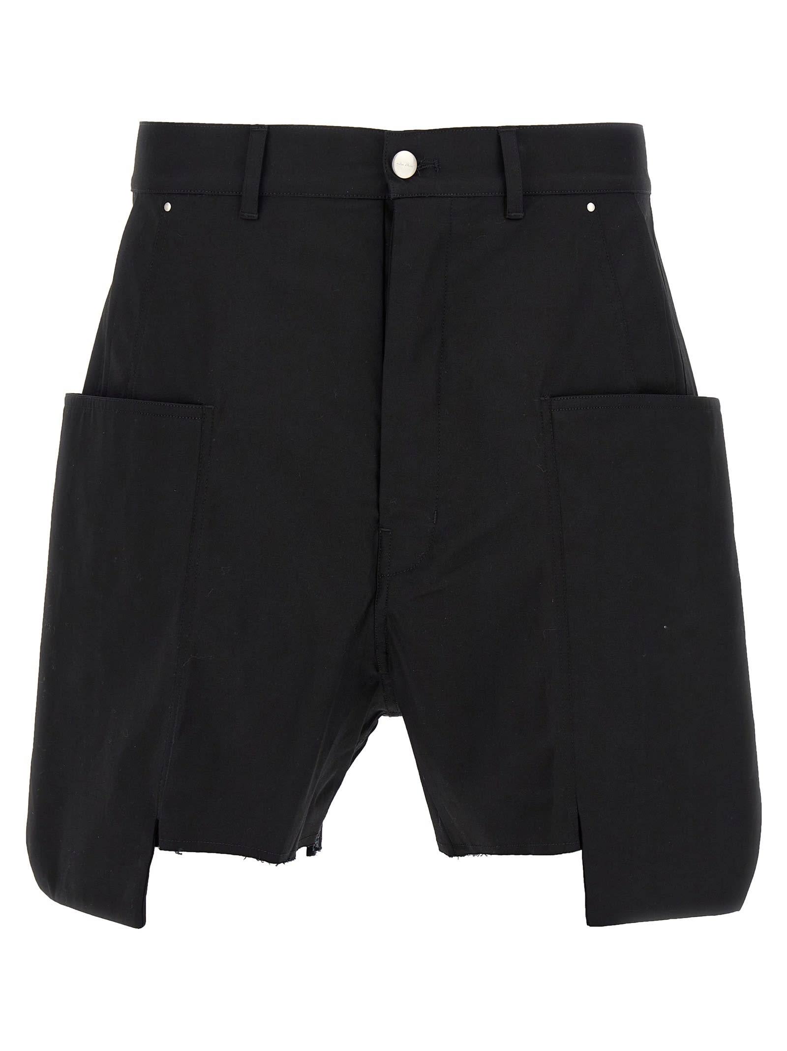 Rick Owens Stefan Cargo Bermuda Shorts In Black