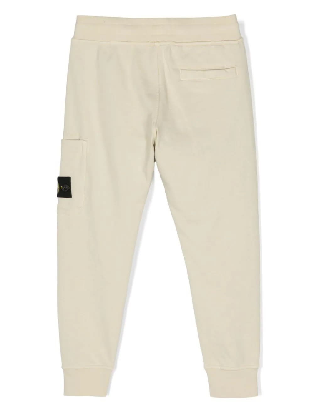 Shop Stone Island Junior Dove Joggers With Logo Patch In Brown