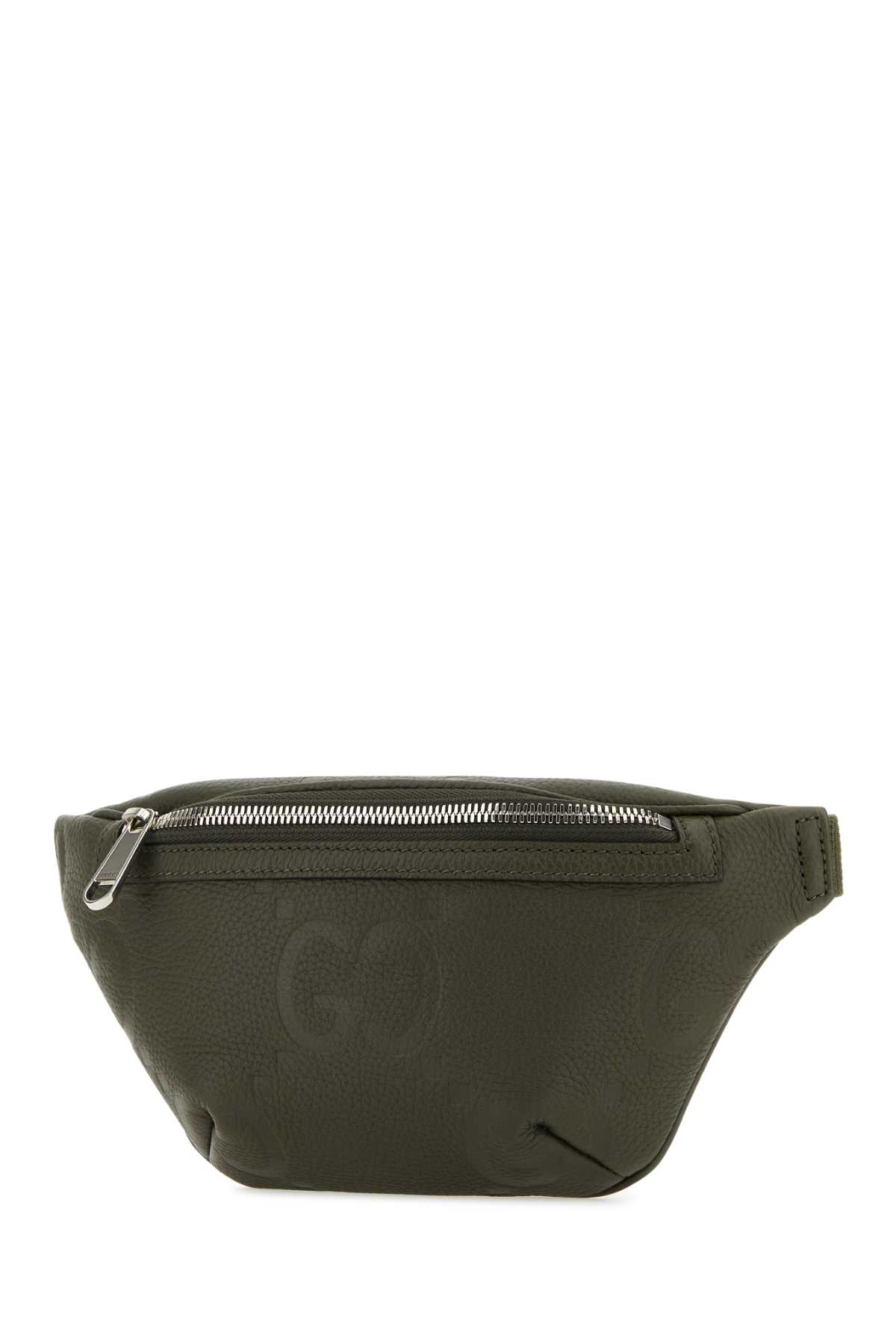 Shop Gucci Olive Green Leather Belt Bag In Dkolvindolvdo