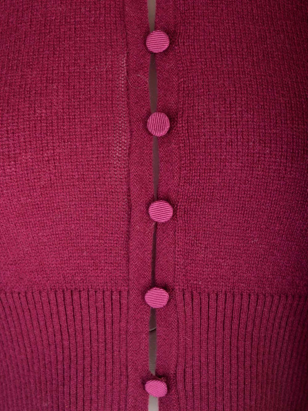 Shop Forte Forte Short Cardigan In Bordeaux