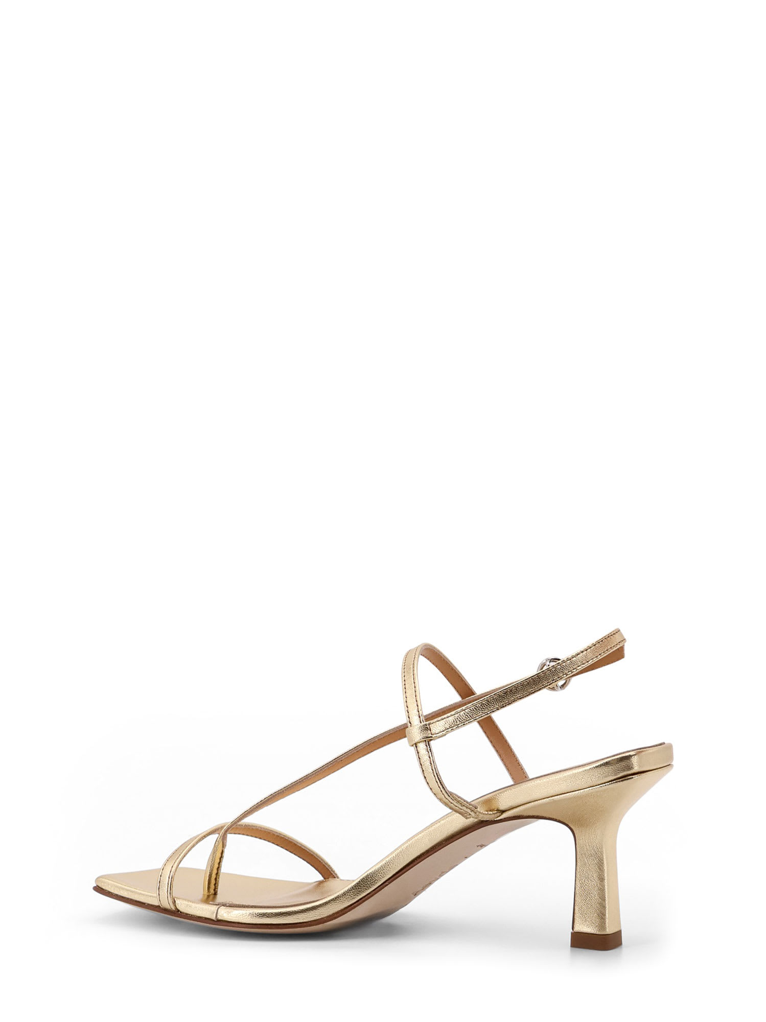 Aeyde Elise Leather Thong Sandals In Golden