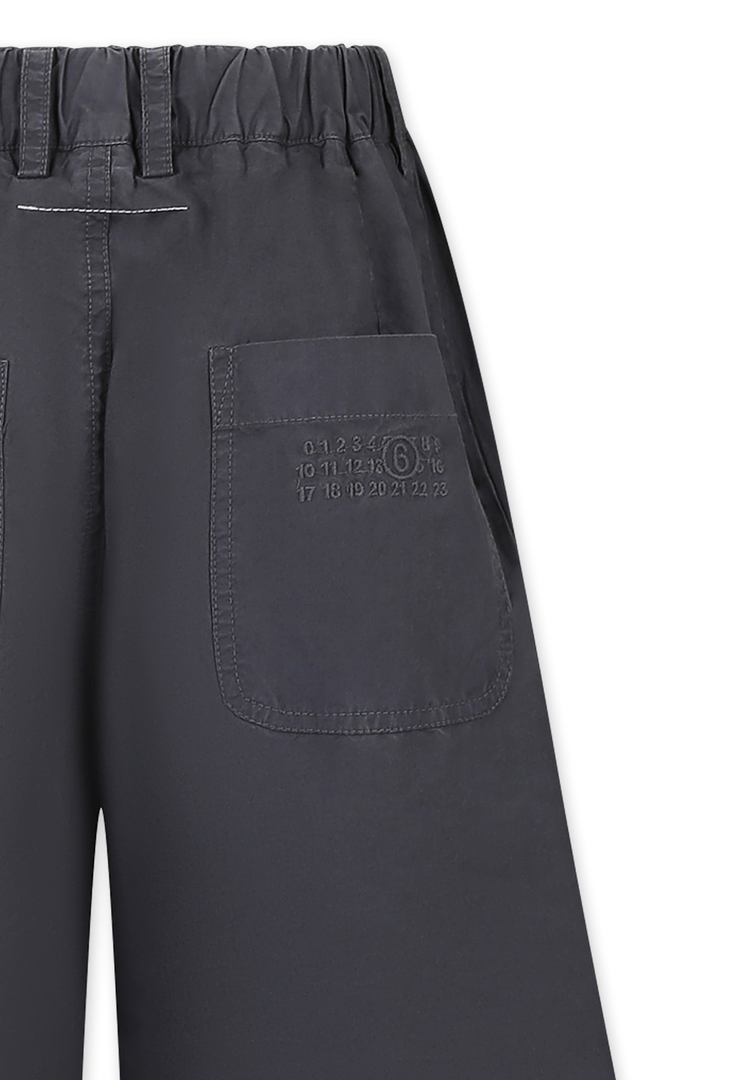 Mm6 Maison Margiela Grey Trousers For Kids With Iconic Number Logo In Grey
