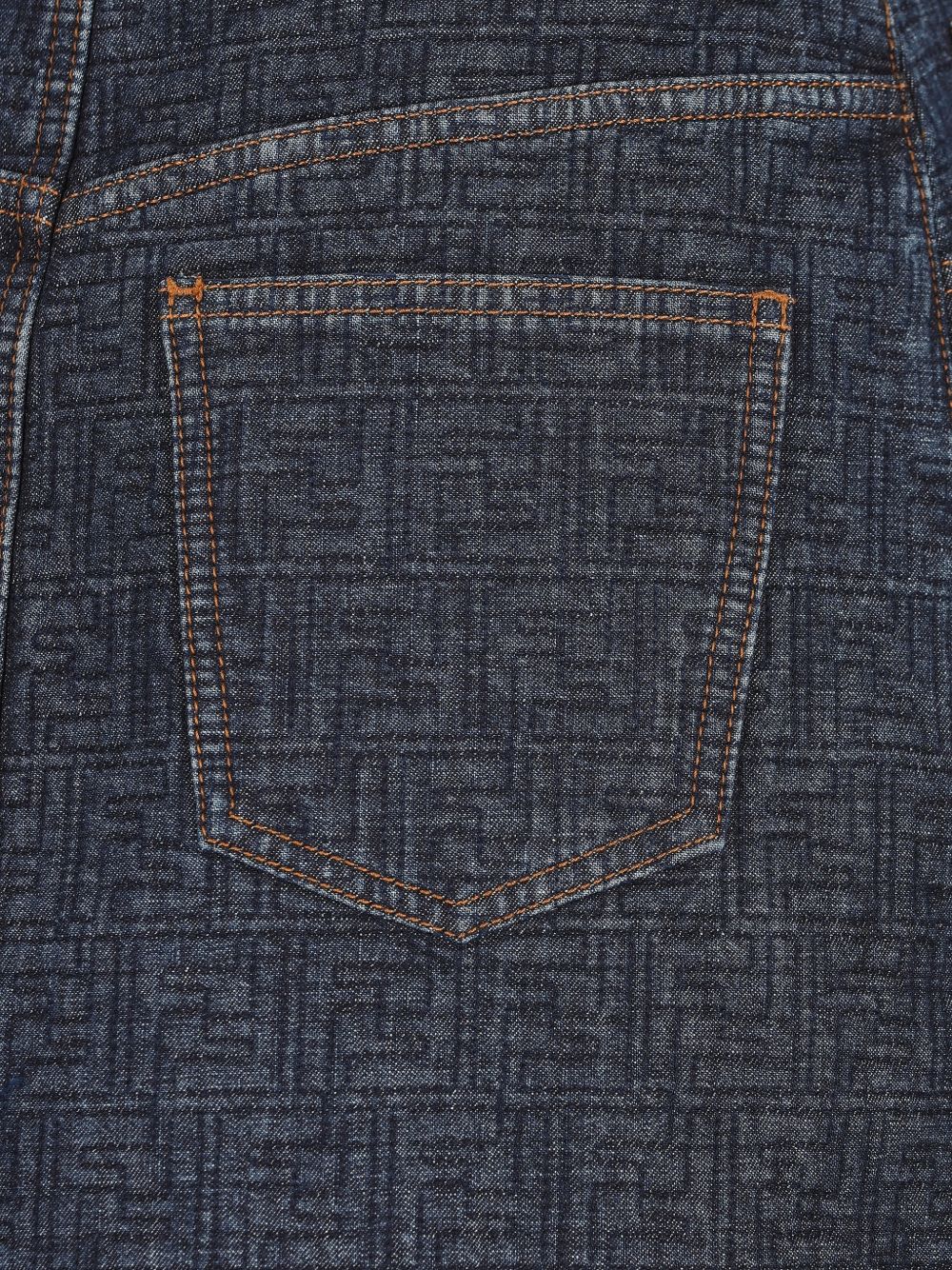 Fendi Denim Cotton Skirt In Blue