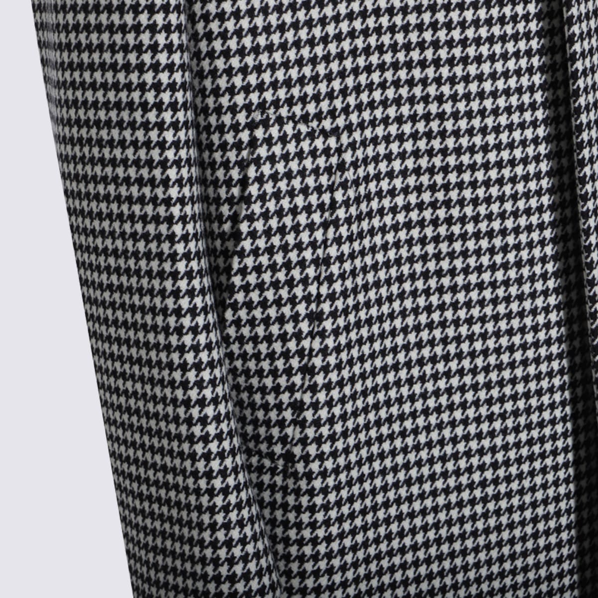 Lardini Houndstooth Pattern Long Sleeves Side Pockets Coat In Gray