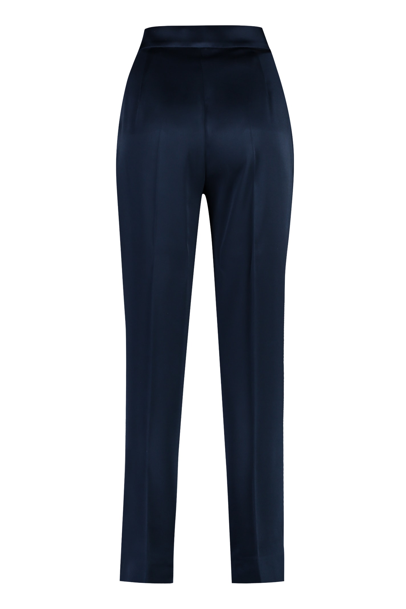 Shop Max Mara Deserto Straight-leg Trousers In Blue