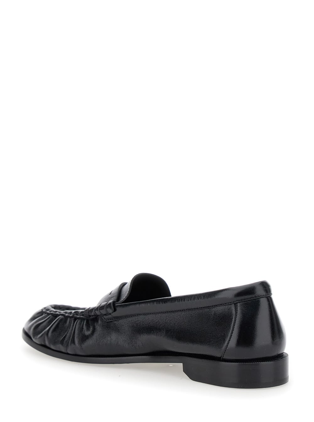 Shop Saint Laurent Black Loafers With Cassandre In Leather Man