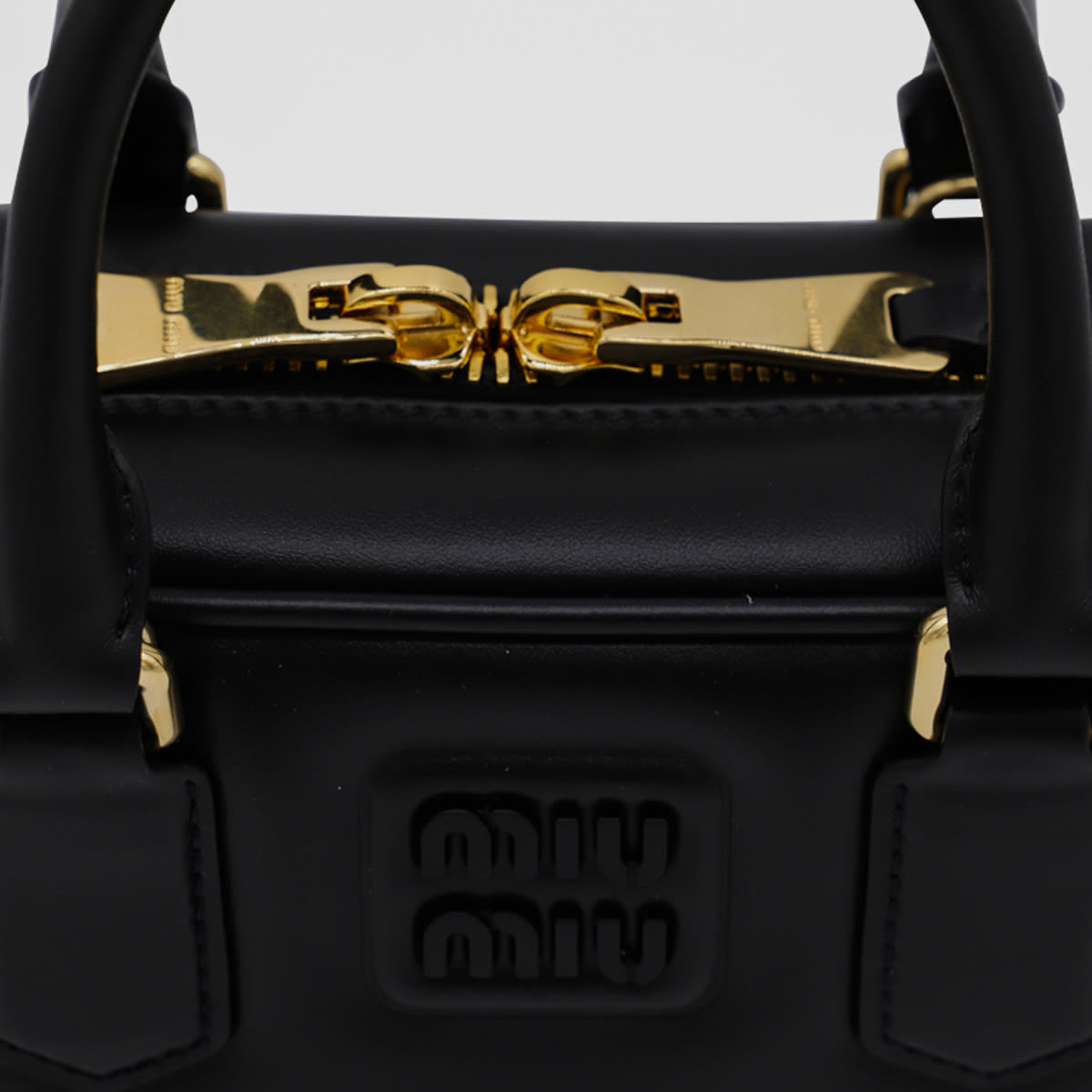 Miu Miu Black Leather Arcadie Crossbody Bag In Black