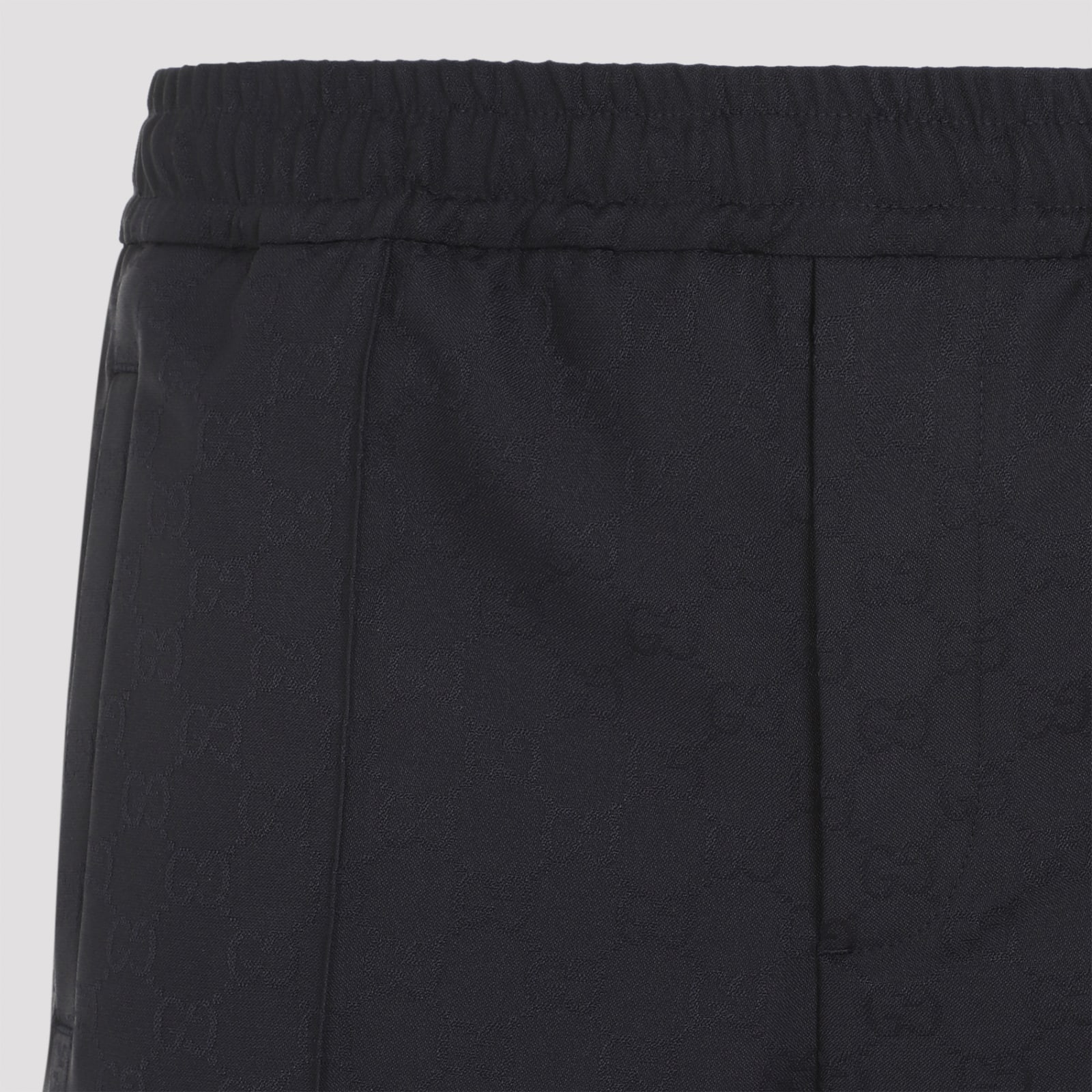 Shop Gucci Fo Drawstring Pants In Ink Mix