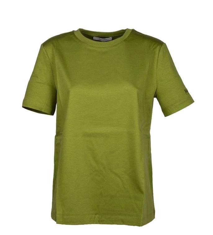 Shop Max Mara Crewneck Short-sleeved T-shirt In Acid Green