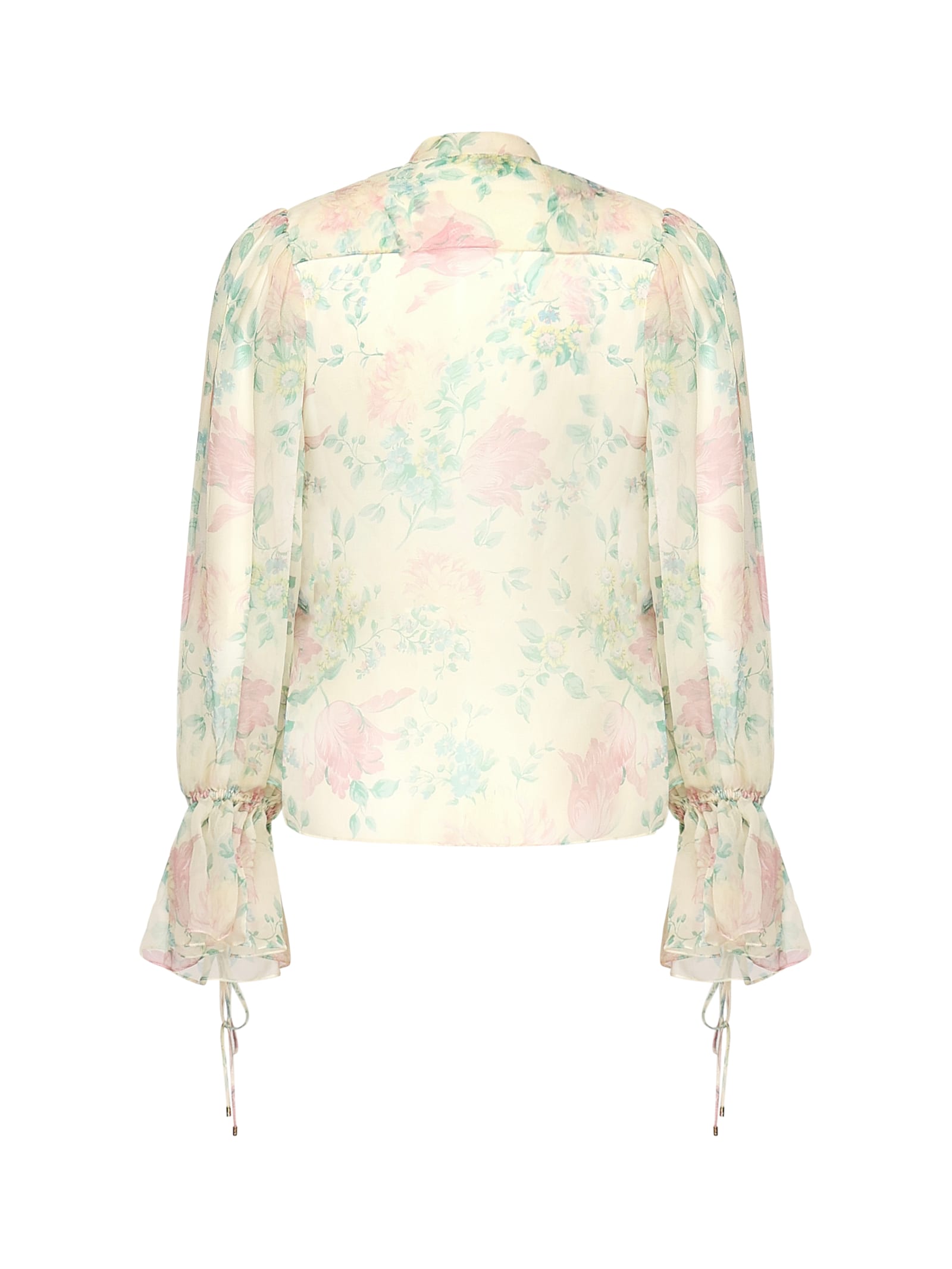 Chloé Peony Print Blouse In Silk Muslin