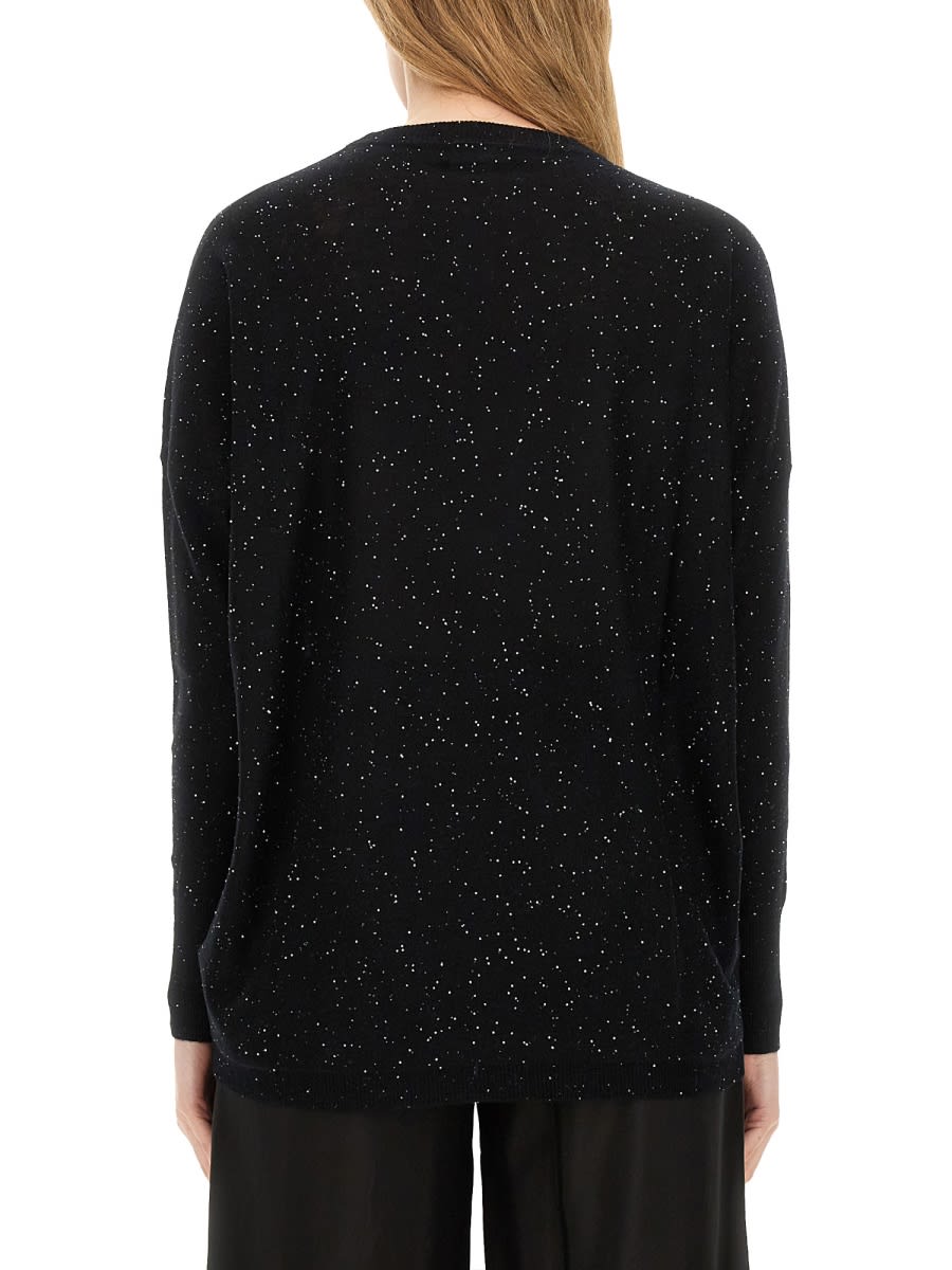 Shop Fabiana Filippi Wool Sweater In Black