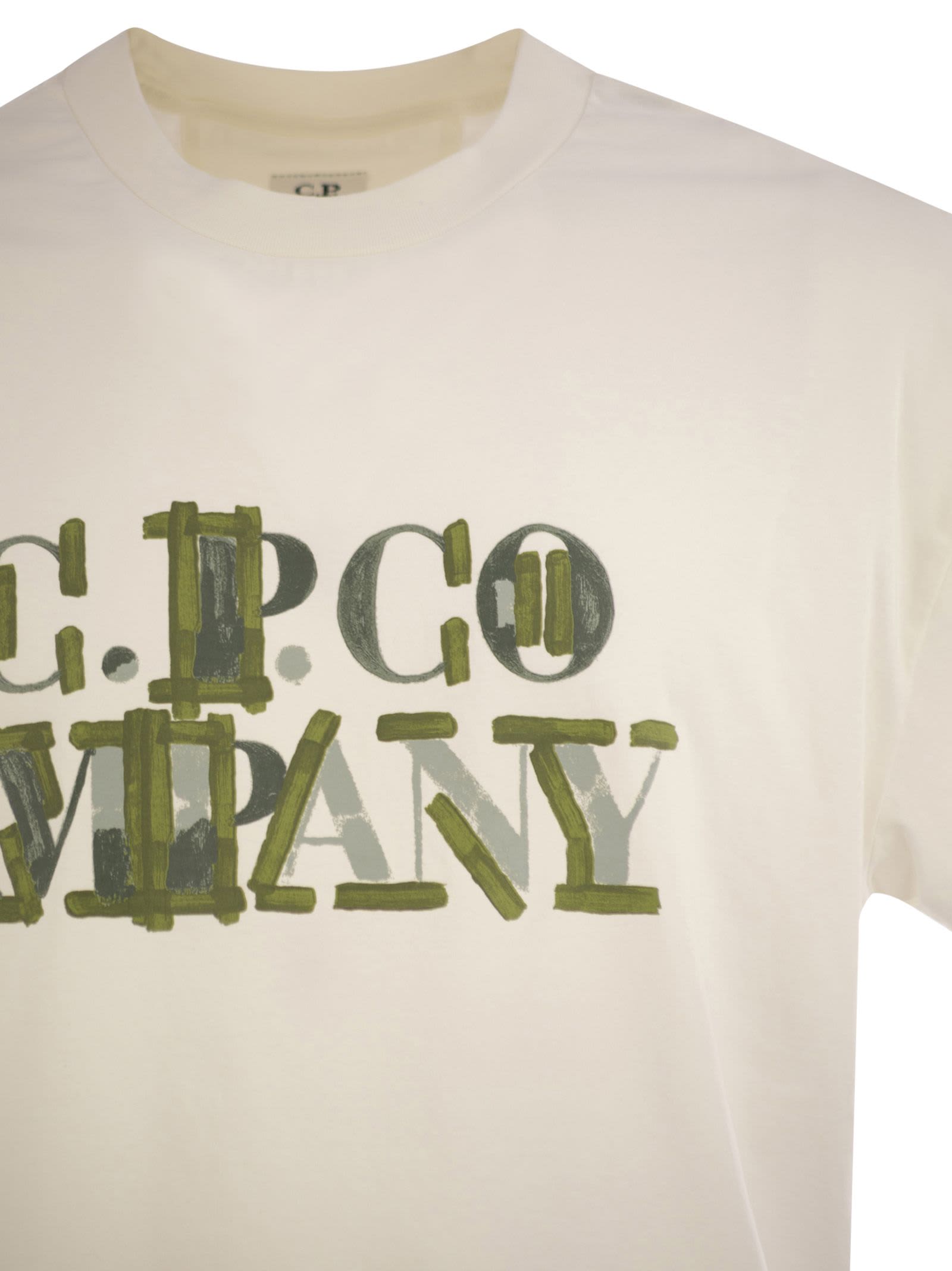 C.p. Company Cotton Jersey T-shirt With Graphics