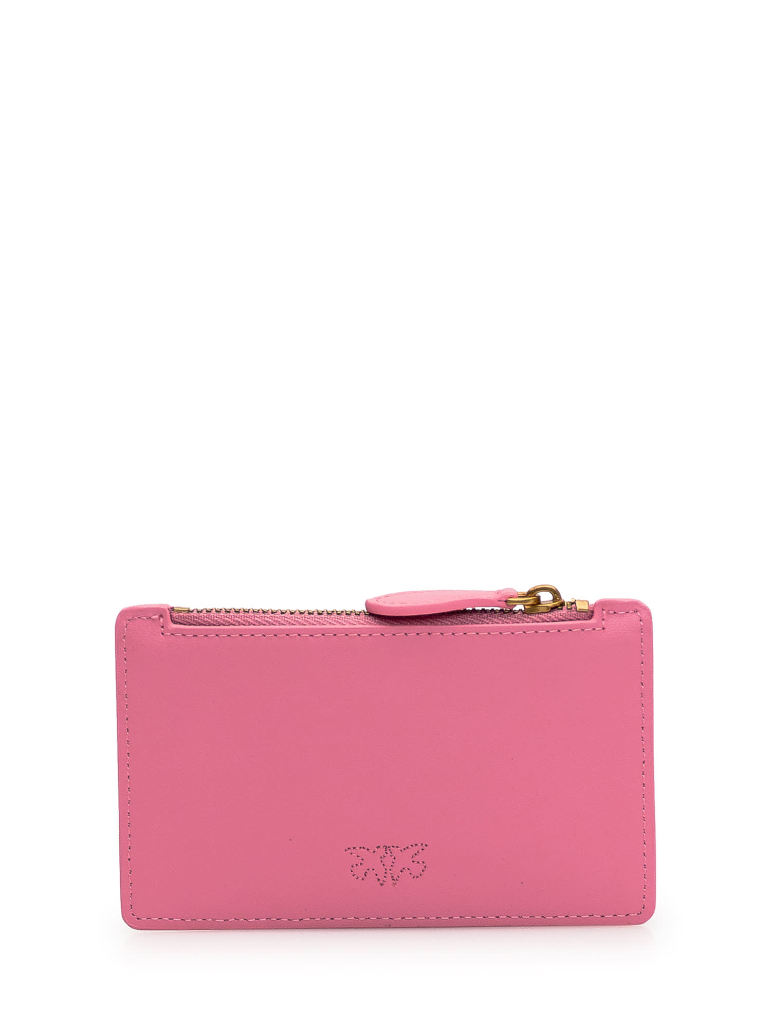Shop Pinko Cardholder With Logo In Pink