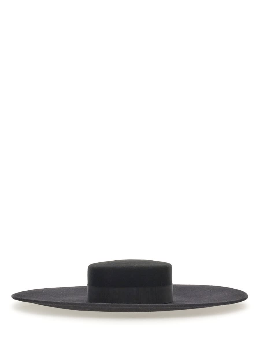 Shop Nina Ricci Woolen Hat In Black