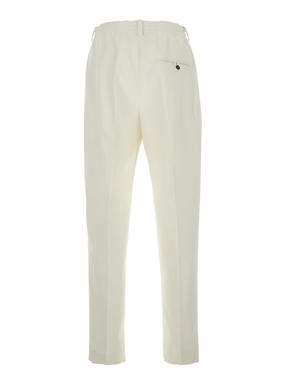 Jacquemus White Pants With Button Closure In White