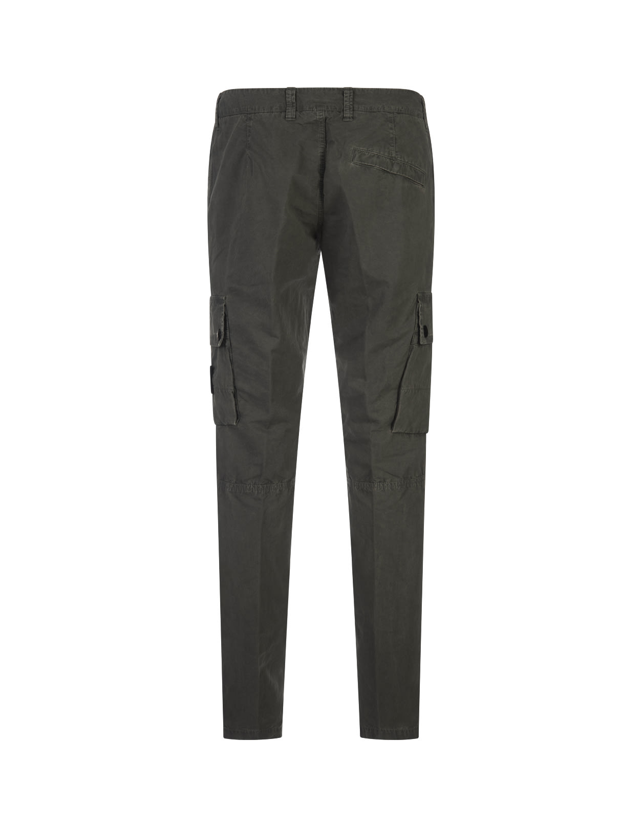 Shop Stone Island Green Cargo Trousers With Old Effect
