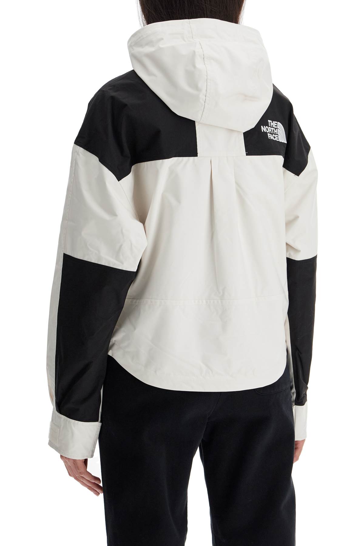 Shop The North Face Reign On Windbreaker Jacket In White Dune/tnf Black (white)