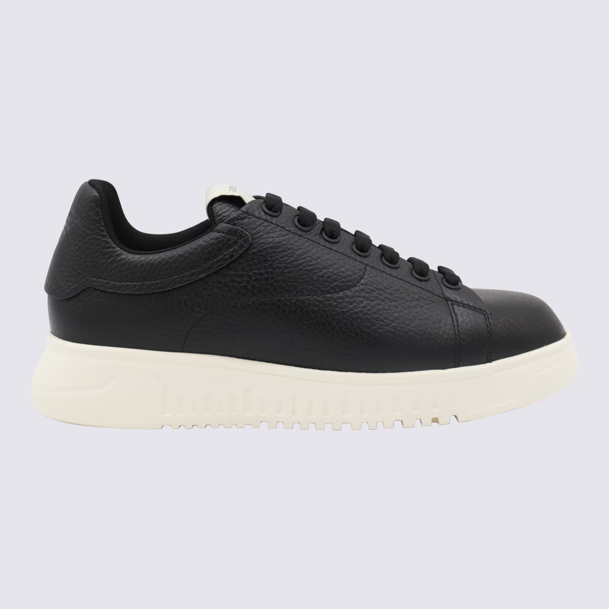 Shop Emporio Armani Black Sneakers