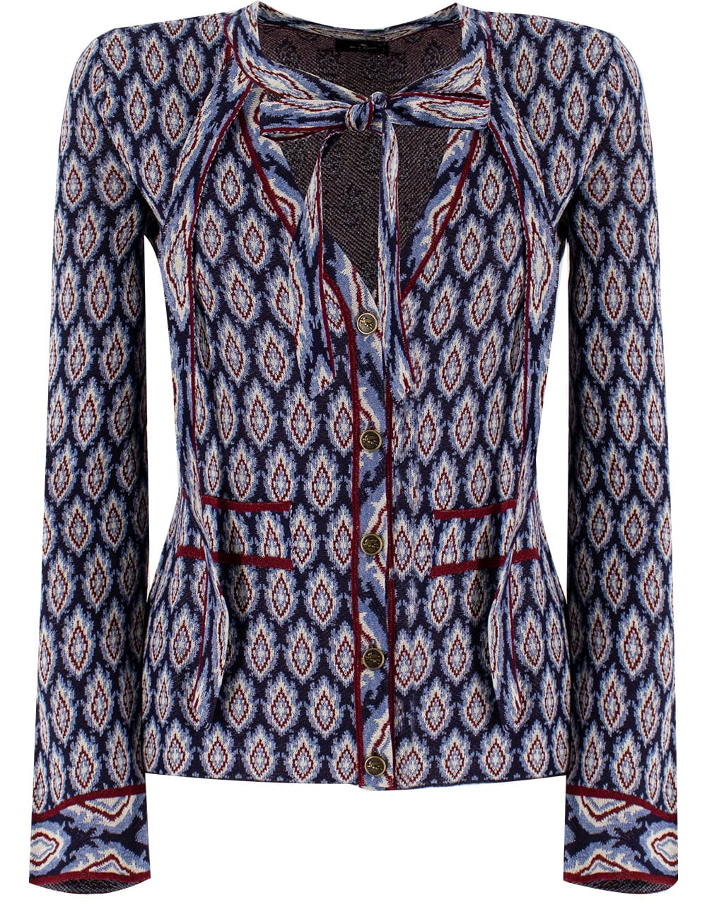 Shop Etro Cardigan In Gray